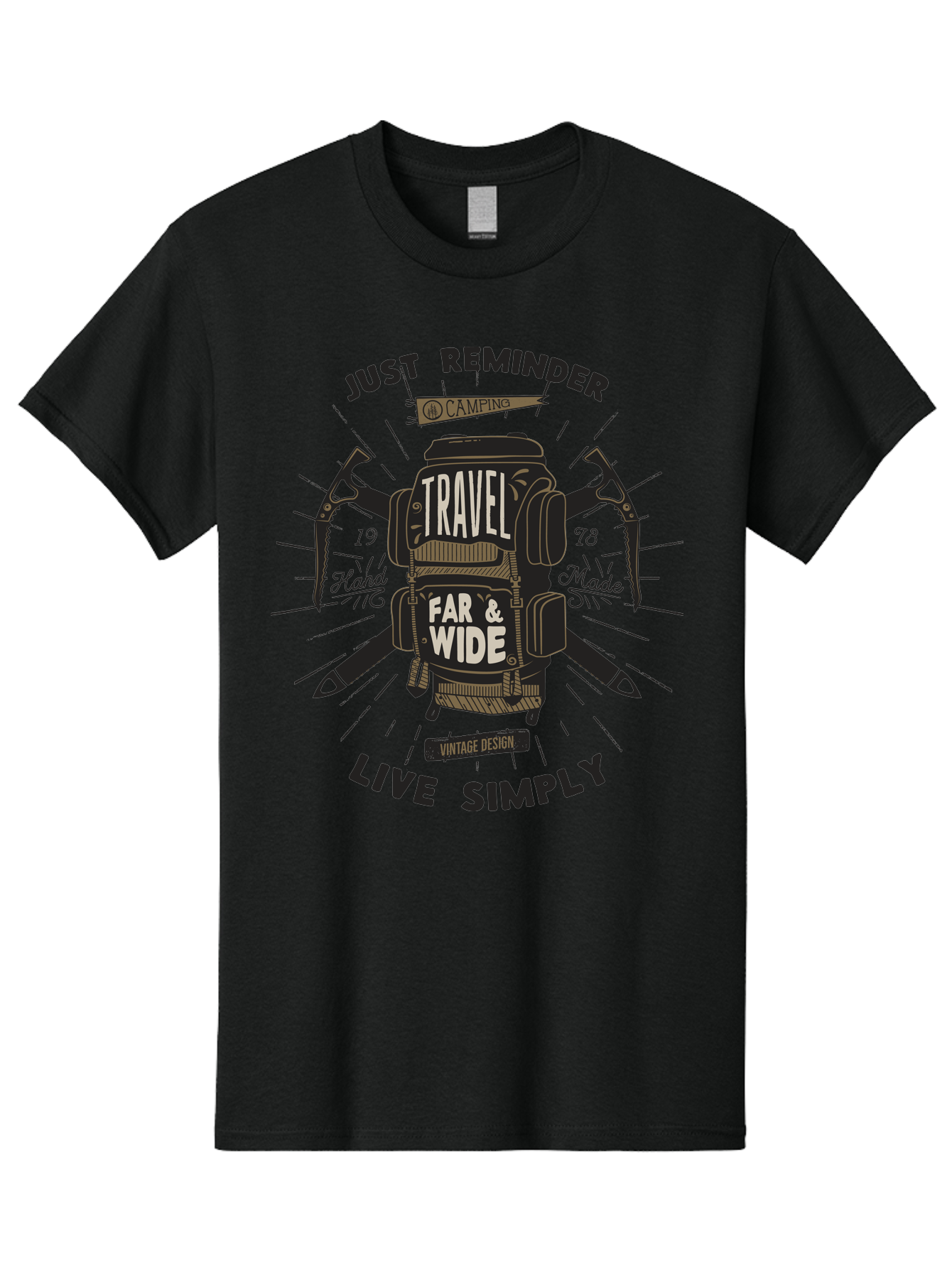 Travel-Far-Wide-2 Men'S Graphic Tee, 100% Cotton, Comfortable Casual Summer Wear, Machine Washable, Travel Inspiration, Adventure Seeking, Camping Gear, Vintage Design, Outdoor Lifestyle, Simple Living, Hand Made, Travel Far And Wide Aab957