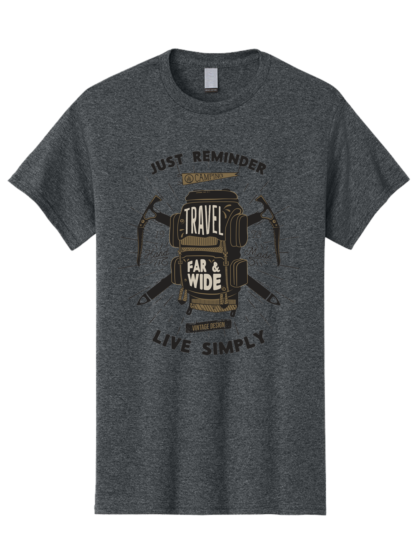 Travel-Far-Wide-2 Men'S Graphic Tee, 100% Cotton, Comfortable Casual Summer Wear, Machine Washable, Travel Inspiration, Adventure Seeking, Camping Gear, Vintage Design, Outdoor Lifestyle, Simple Living, Hand Made, Travel Far And Wide Aab957