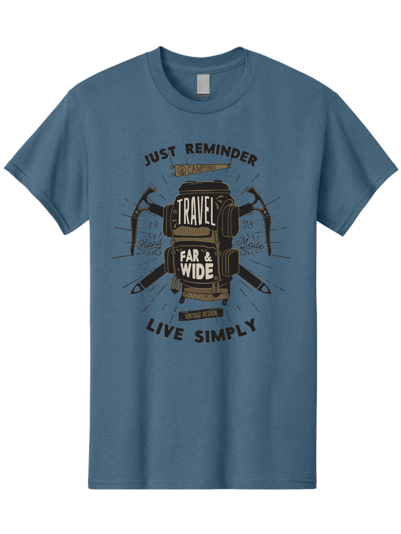 Travel-Far-Wide-2 Men'S Graphic Tee, 100% Cotton, Comfortable Casual Summer Wear, Machine Washable, Travel Inspiration, Adventure Seeking, Camping Gear, Vintage Design, Outdoor Lifestyle, Simple Living, Hand Made, Travel Far And Wide Aab957