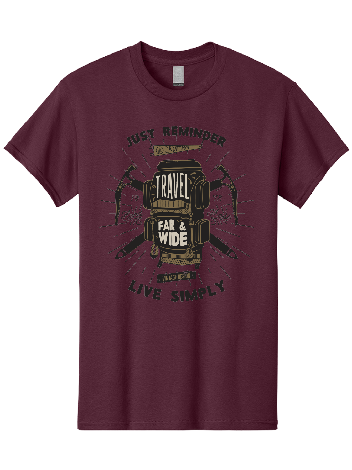 Travel-Far-Wide-2 Men'S Graphic Tee, 100% Cotton, Comfortable Casual Summer Wear, Machine Washable, Travel Inspiration, Adventure Seeking, Camping Gear, Vintage Design, Outdoor Lifestyle, Simple Living, Hand Made, Travel Far And Wide Aab957