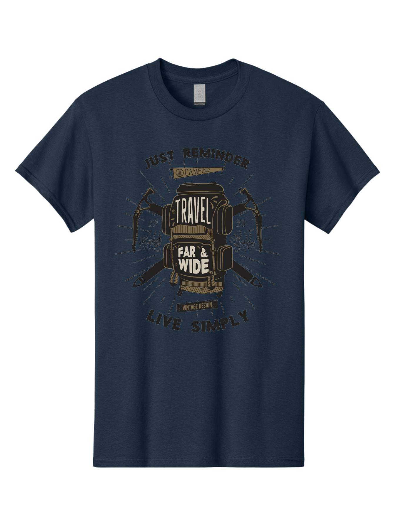 Travel-Far-Wide-2 Men'S Graphic Tee, 100% Cotton, Comfortable Casual Summer Wear, Machine Washable, Travel Inspiration, Adventure Seeking, Camping Gear, Vintage Design, Outdoor Lifestyle, Simple Living, Hand Made, Travel Far And Wide Aab957
