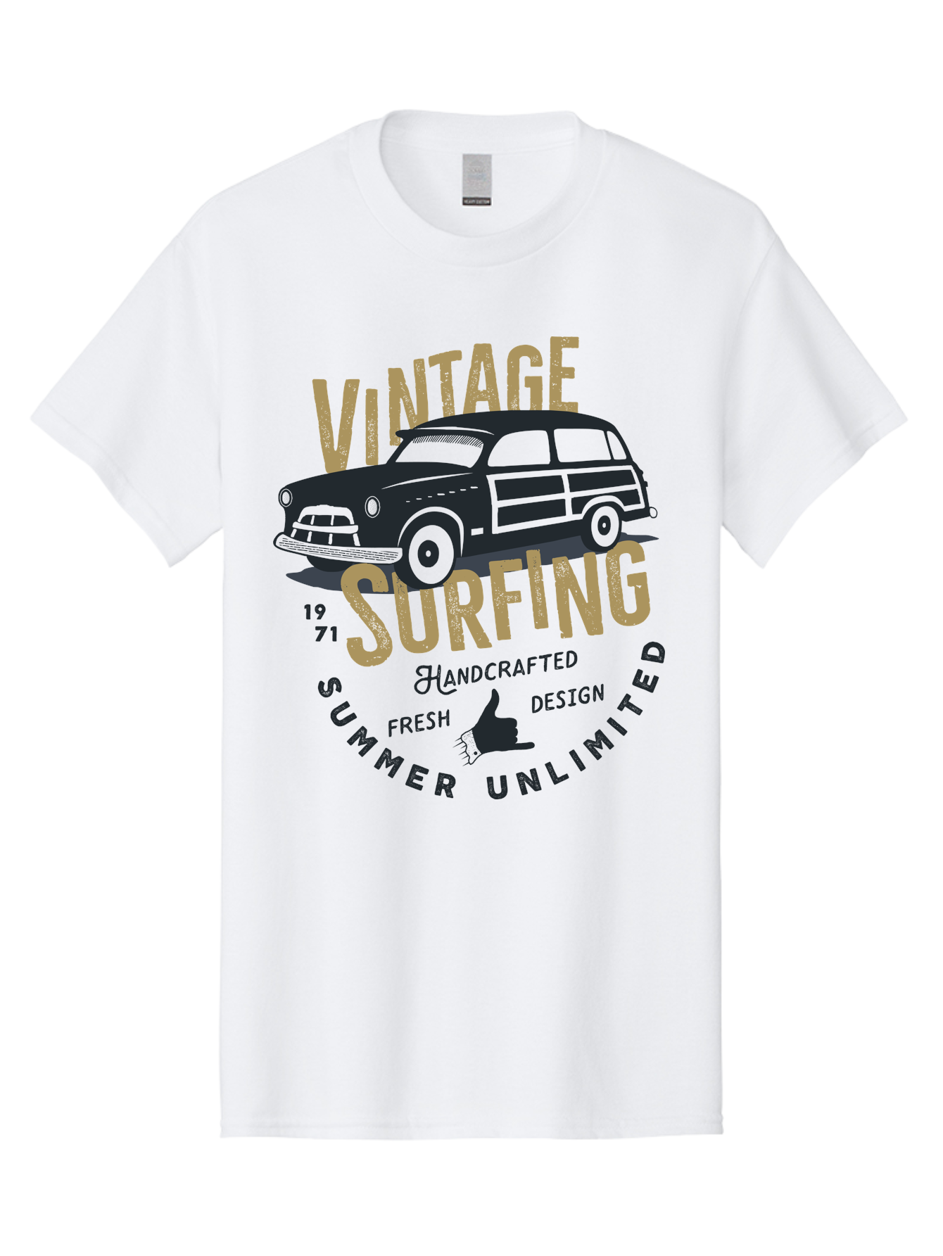 Vintage-Surfing-1 Men'S Graphic Tee, 100% Cotton, Comfortable Casual Summer Wear, Machine Washable, Vintage Surf Car, Retro Surf Culture, Summer Vibes, Surf Inspired Art, Surfer Dude, Cool Car Designs, Classic Surf Style Aab959