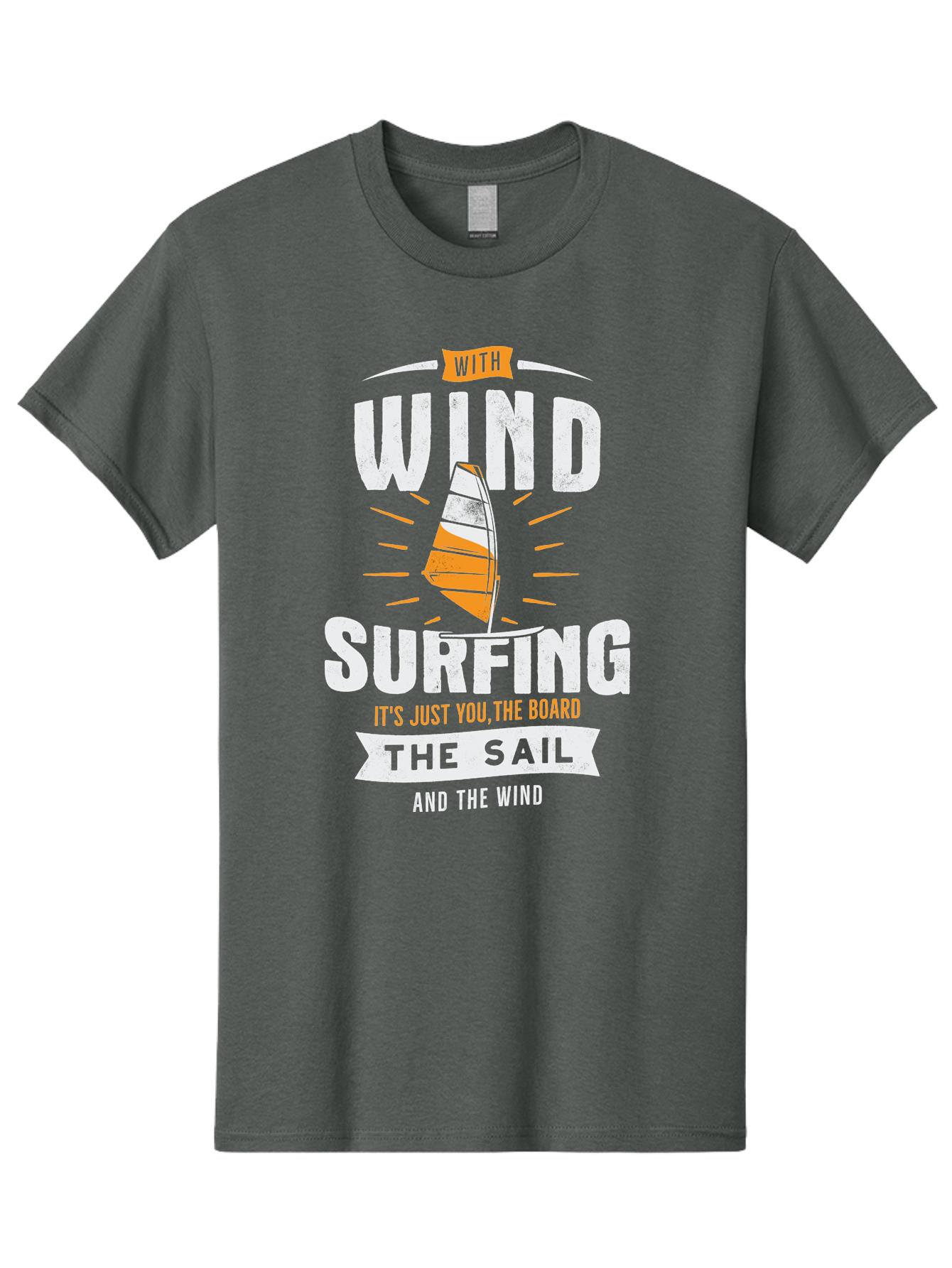 Wind-Surfing Men'S Graphic Tee, 100% Cotton, Comfortable Casual Summer Wear, Machine Washable, Windsurfing, Water Sports, Sailing, Adventure Seekers, Thrill Lovers, Windsurfing Quotes, Sailing Inspiration, Surfing Culture, Extreme Sports, Aab964