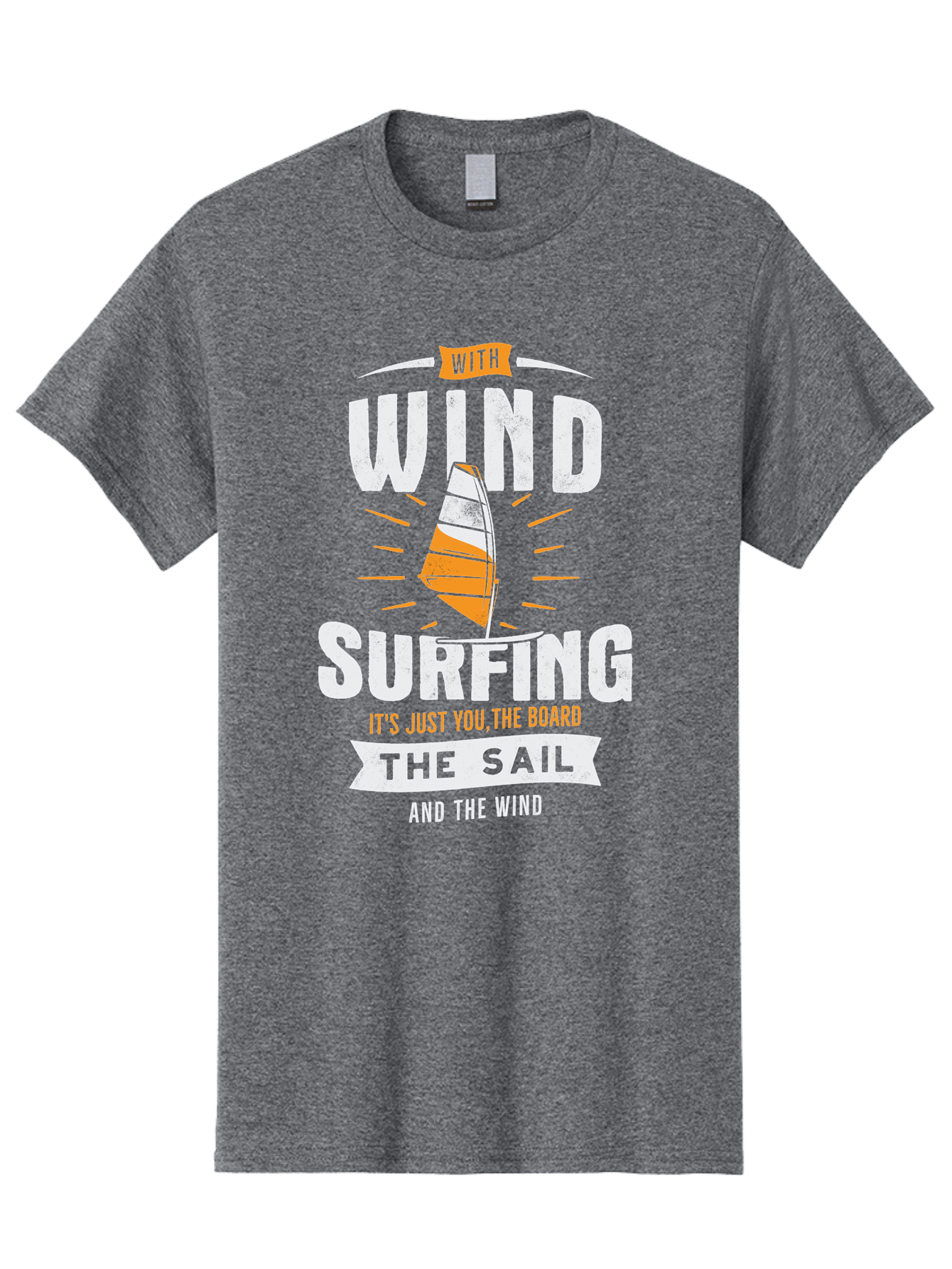 Wind-Surfing Men'S Graphic Tee, 100% Cotton, Comfortable Casual Summer Wear, Machine Washable, Windsurfing, Water Sports, Sailing, Adventure Seekers, Thrill Lovers, Windsurfing Quotes, Sailing Inspiration, Surfing Culture, Extreme Sports, Aab964