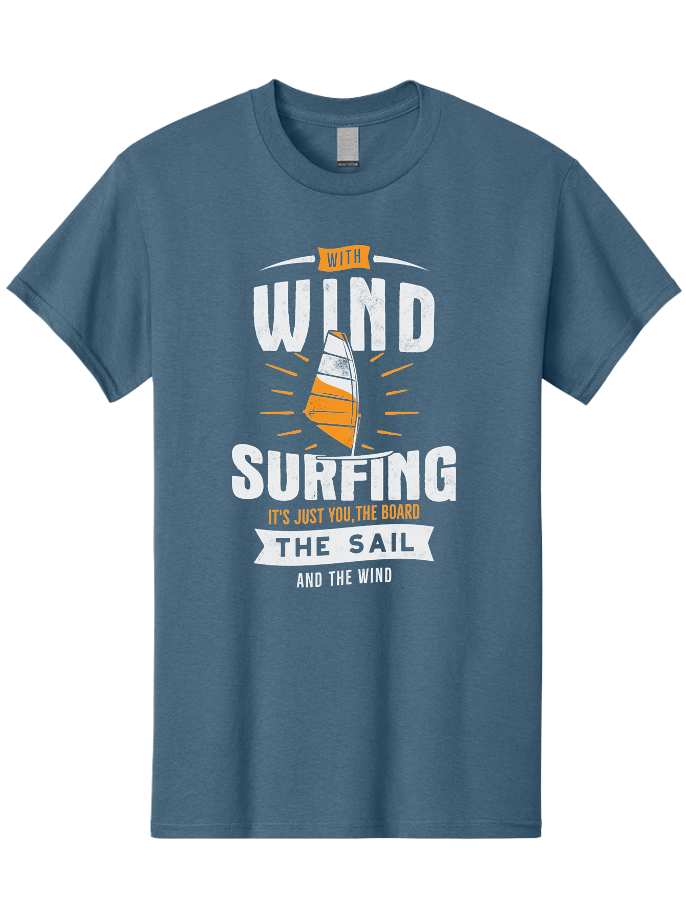 Wind-Surfing Men'S Graphic Tee, 100% Cotton, Comfortable Casual Summer Wear, Machine Washable, Windsurfing, Water Sports, Sailing, Adventure Seekers, Thrill Lovers, Windsurfing Quotes, Sailing Inspiration, Surfing Culture, Extreme Sports, Aab964