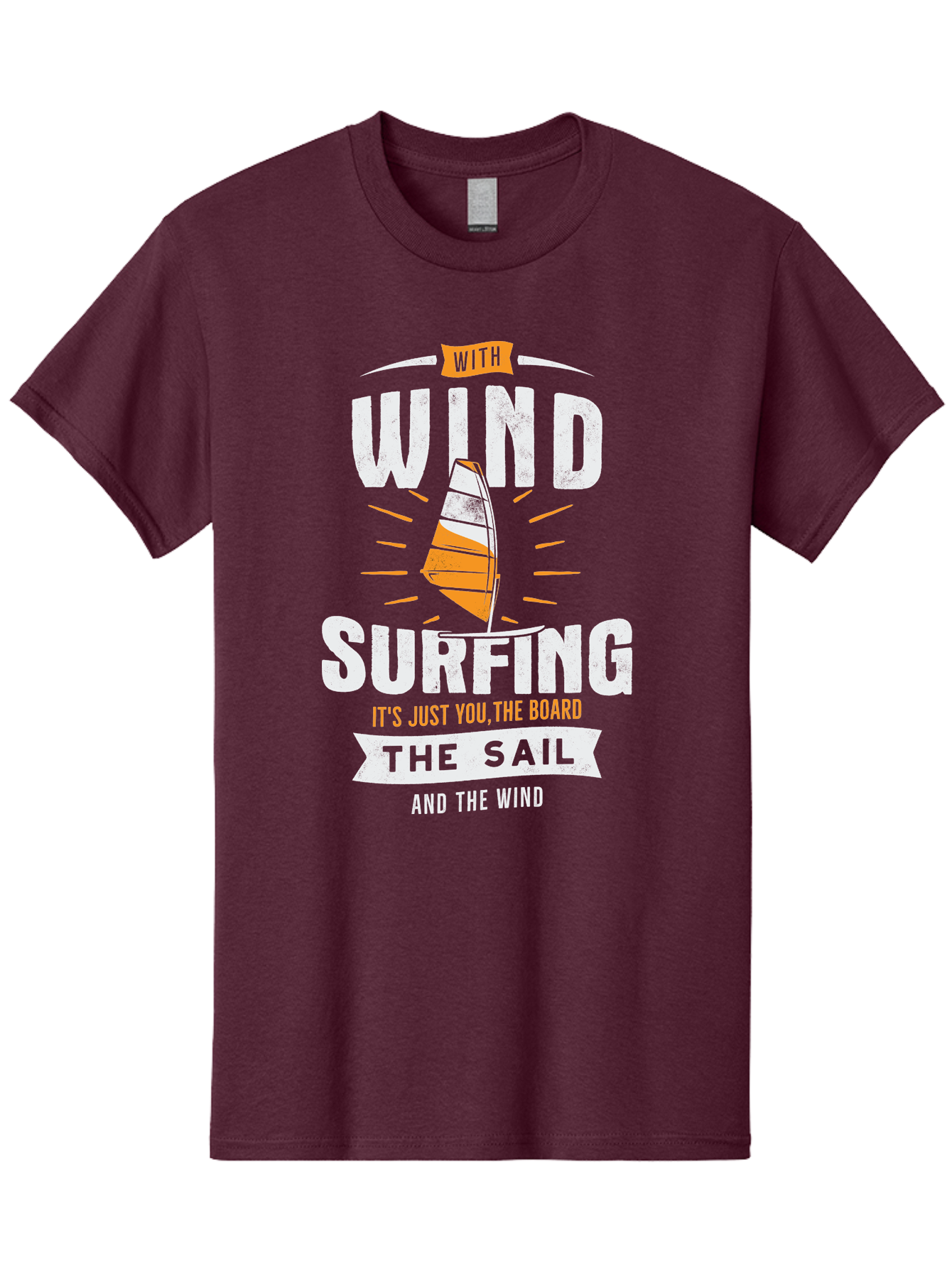Wind-Surfing Men'S Graphic Tee, 100% Cotton, Comfortable Casual Summer Wear, Machine Washable, Windsurfing, Water Sports, Sailing, Adventure Seekers, Thrill Lovers, Windsurfing Quotes, Sailing Inspiration, Surfing Culture, Extreme Sports, Aab964
