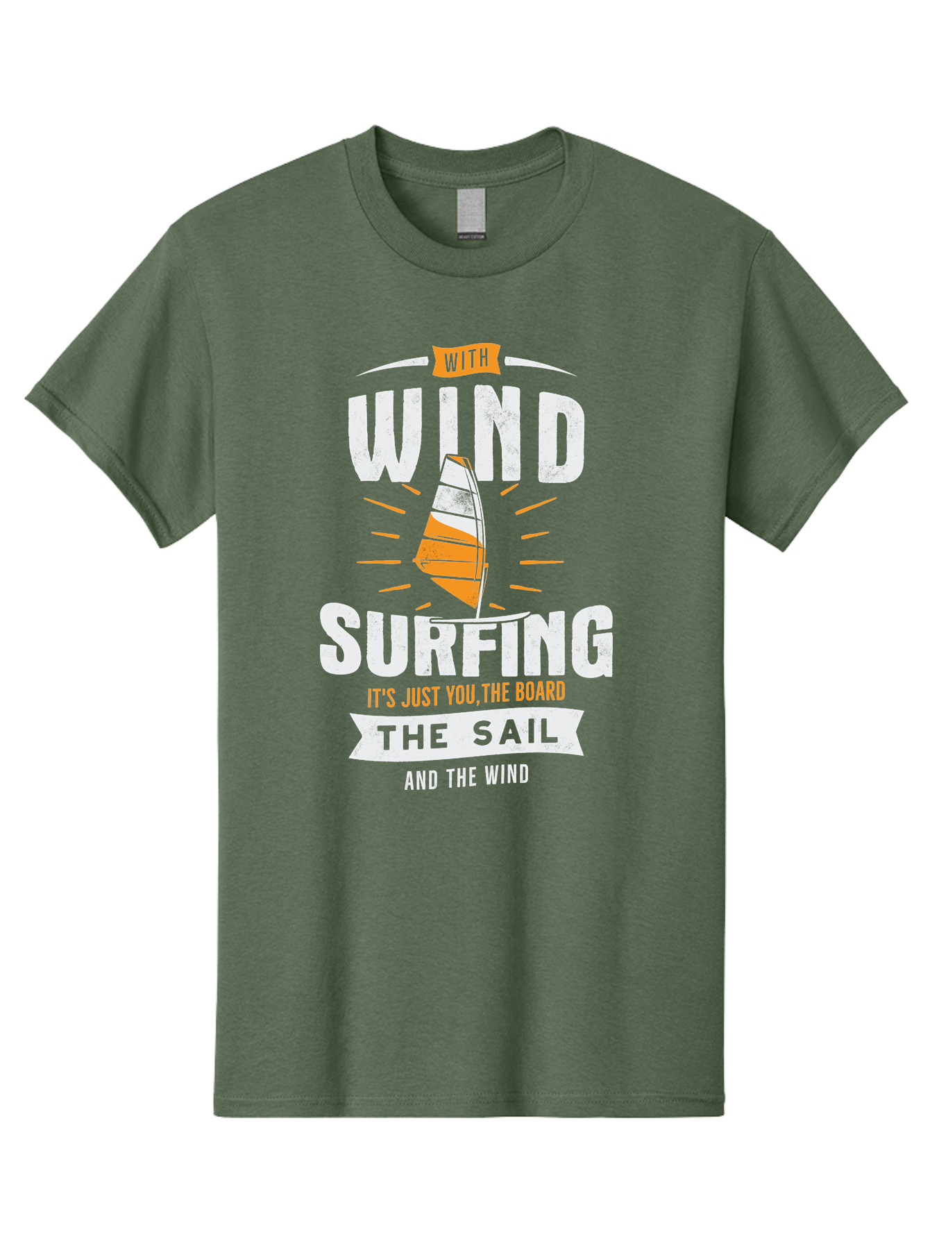 Wind-Surfing Men'S Graphic Tee, 100% Cotton, Comfortable Casual Summer Wear, Machine Washable, Windsurfing, Water Sports, Sailing, Adventure Seekers, Thrill Lovers, Windsurfing Quotes, Sailing Inspiration, Surfing Culture, Extreme Sports, Aab964