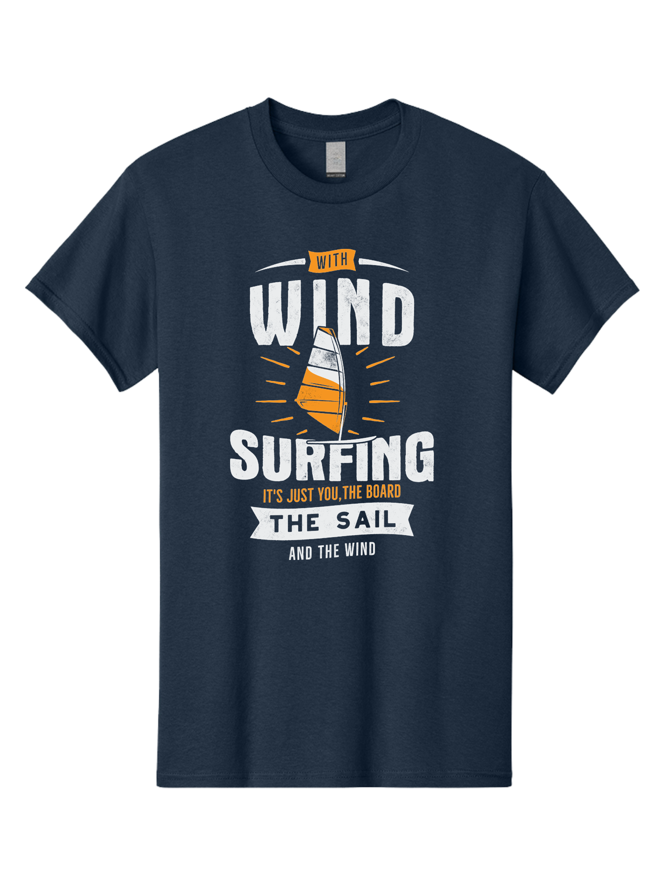 Wind-Surfing Men'S Graphic Tee, 100% Cotton, Comfortable Casual Summer Wear, Machine Washable, Windsurfing, Water Sports, Sailing, Adventure Seekers, Thrill Lovers, Windsurfing Quotes, Sailing Inspiration, Surfing Culture, Extreme Sports, Aab964