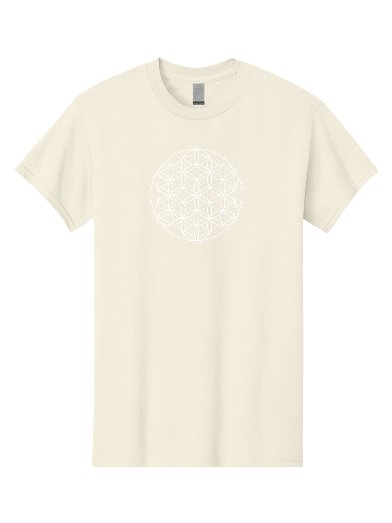 Flower-Of-Life-1 Men'S Graphic Tee, 100% Cotton, Comfortable Casual Summer Wear, Machine Washable, Sacred Geometry, Flower Of Life, Spiritual Symbol, Mystical Pattern, Geometric Design, Harmony, Balance, Unity Aab980