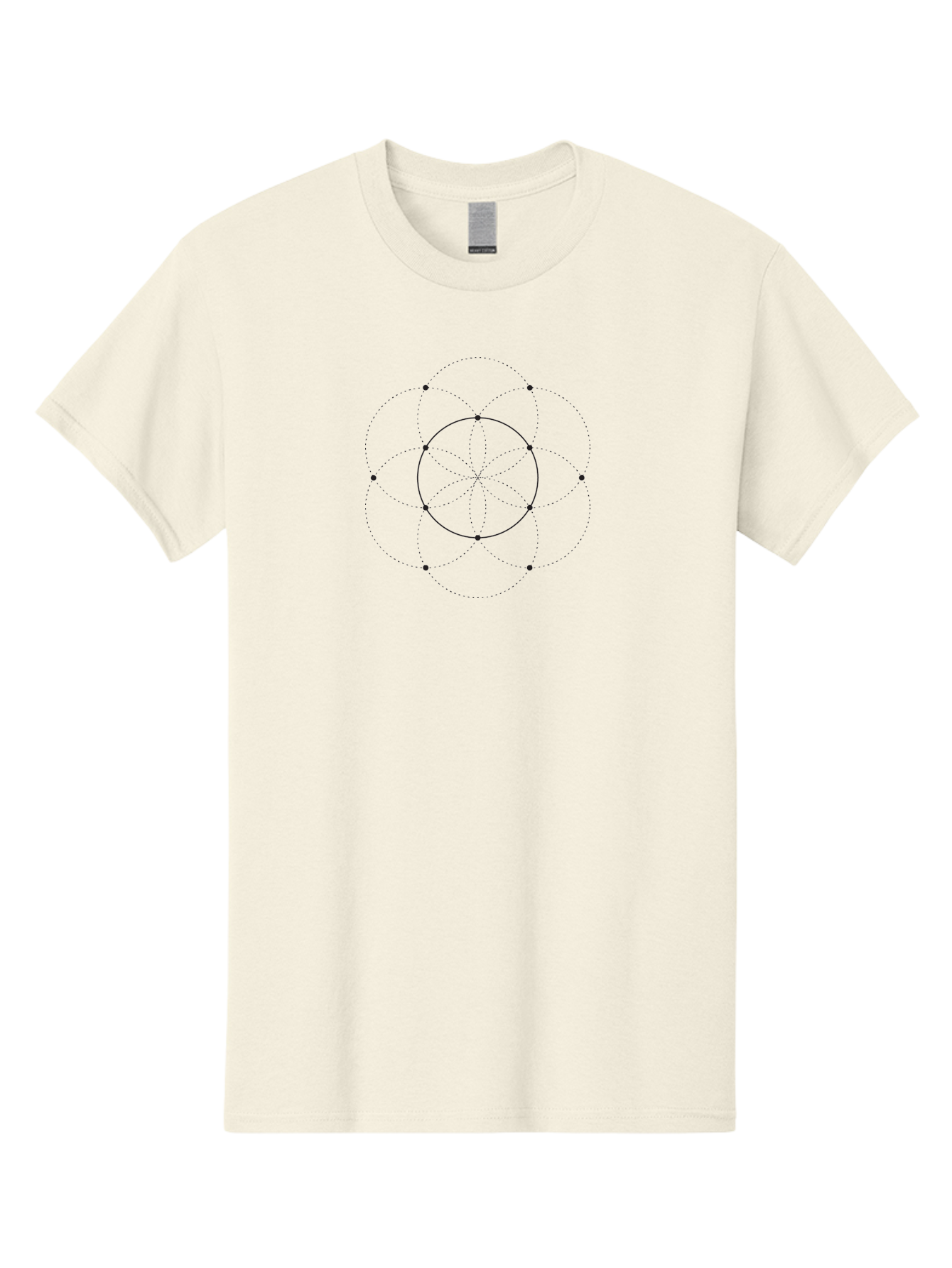 Flower-Of-Life-2 Men'S Graphic Tee, 100% Cotton, Comfortable Casual Summer Wear, Machine Washable, Sacred Geometry, Flower Of Life, Geometric Pattern, Interconnected Circles, Symbolic Design, Mystical Art, Spiritual Symbolism, Divine Geometry Aab981