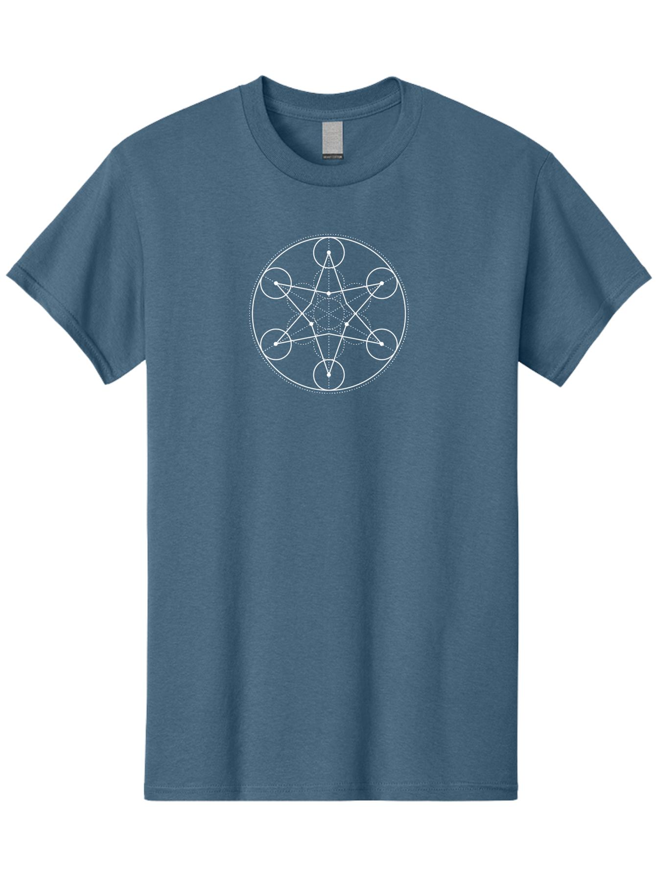 Septagram-Symbol Men'S Graphic Tee, 100% Cotton, Comfortable Casual Summer Wear, Machine Washable, Heptagram Symbol, Seven Pointed Star, Mystical Geometry, Sacred Shapes, Spiritual Design, Esoteric Art, Magical Symbol Aab994