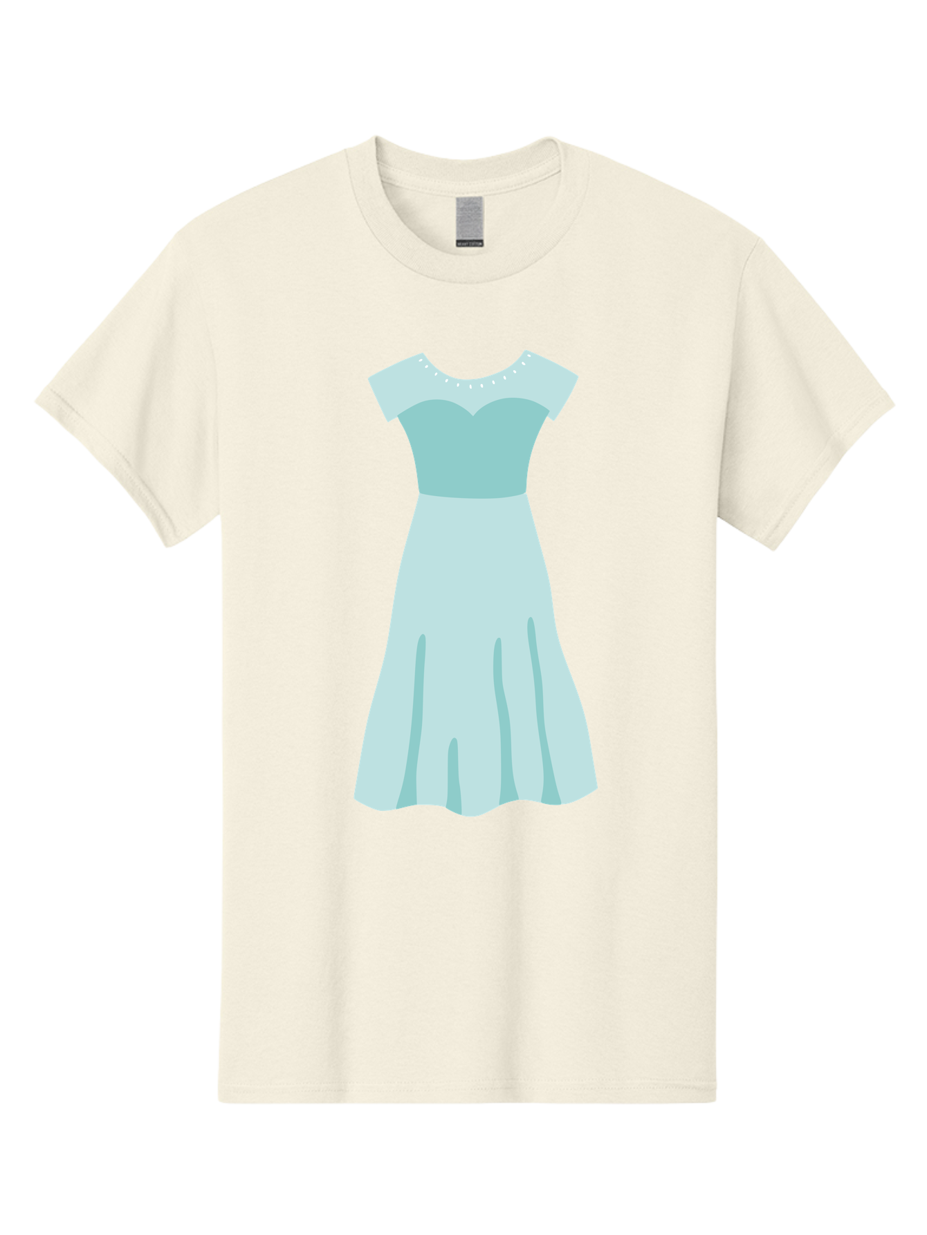 Baby-Blue-Sweetheart-Dress Men'S Graphic Tee, 100% Cotton, Comfortable Casual Summer Wear, Machine Washable, Simple Dress, Sweetheart Neckline, Short Sleeves, Knee-Length Dress, Minimalist Fashion, Simple Elegance, Feminine Style, Aab999