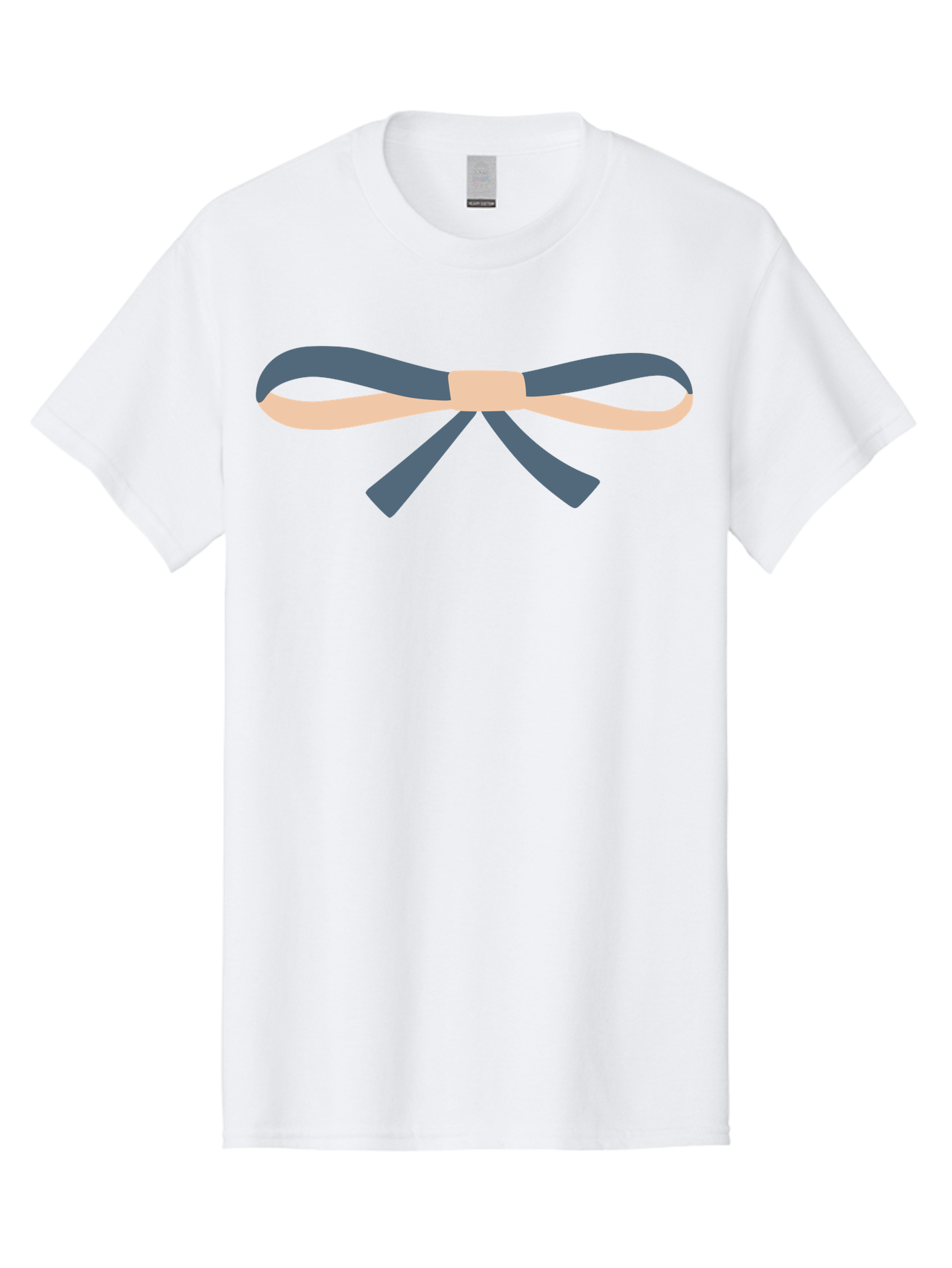 Blue-And-Beige-Bow Men'S Graphic Tee, 100% Cotton, Comfortable Casual Summer Wear, Machine Washable, Gift Wrapping, Decorative Ribbon, Bow Tie, Gift Decoration, Elegant Design, Stylish Presentation, Grey And Beige Ribbon Aac002