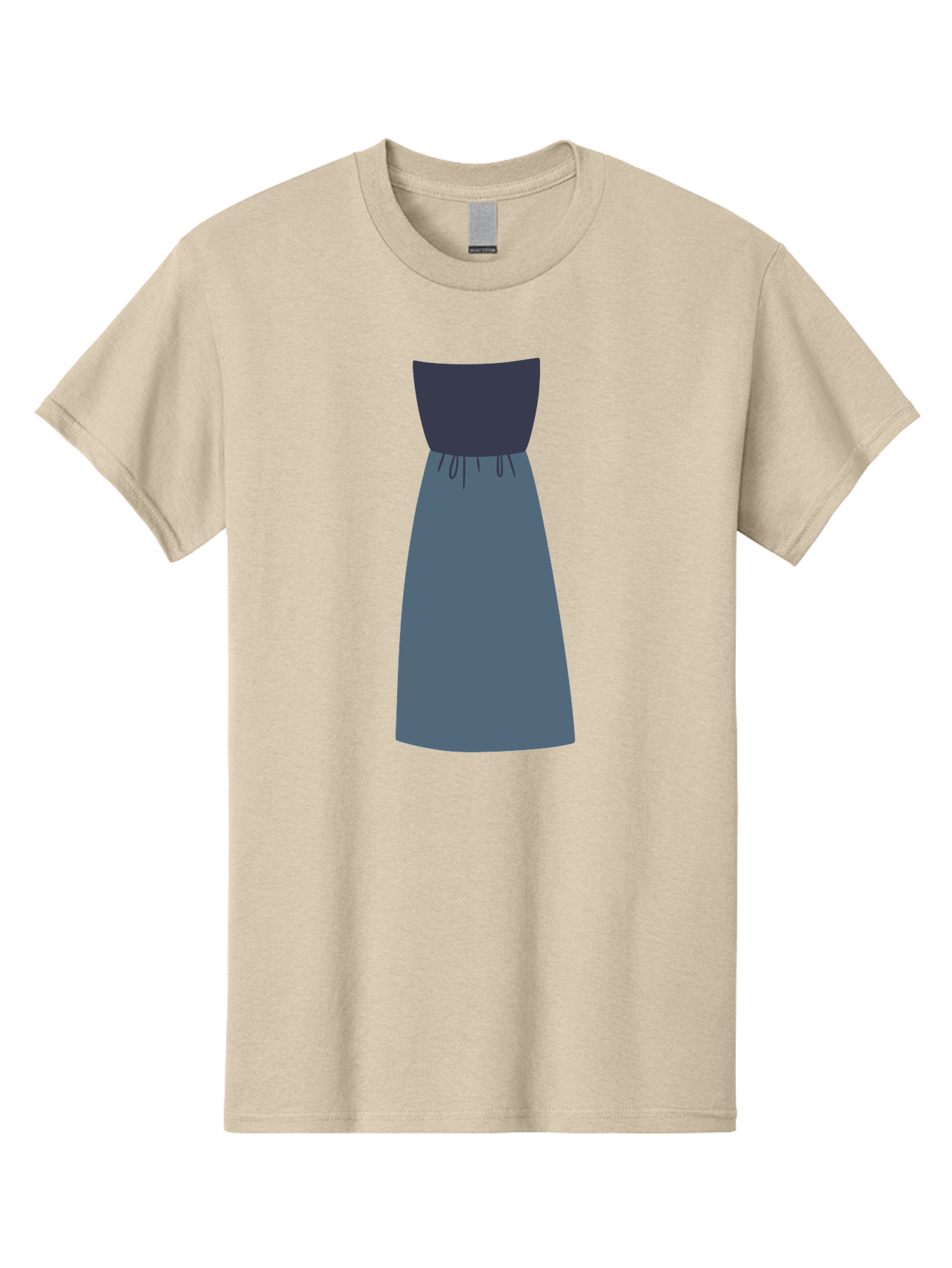 Blue-Dress Men'S Graphic Tee, 100% Cotton, Comfortable Casual Summer Wear, Machine Washable, Casual Dress, Simple Design, Relaxed Fit, Strapless Top, Gathered Waist, Blue Color, Elegant Look, Minimalist Fashion, Stylish Outfit, Everyday Wear Aac003