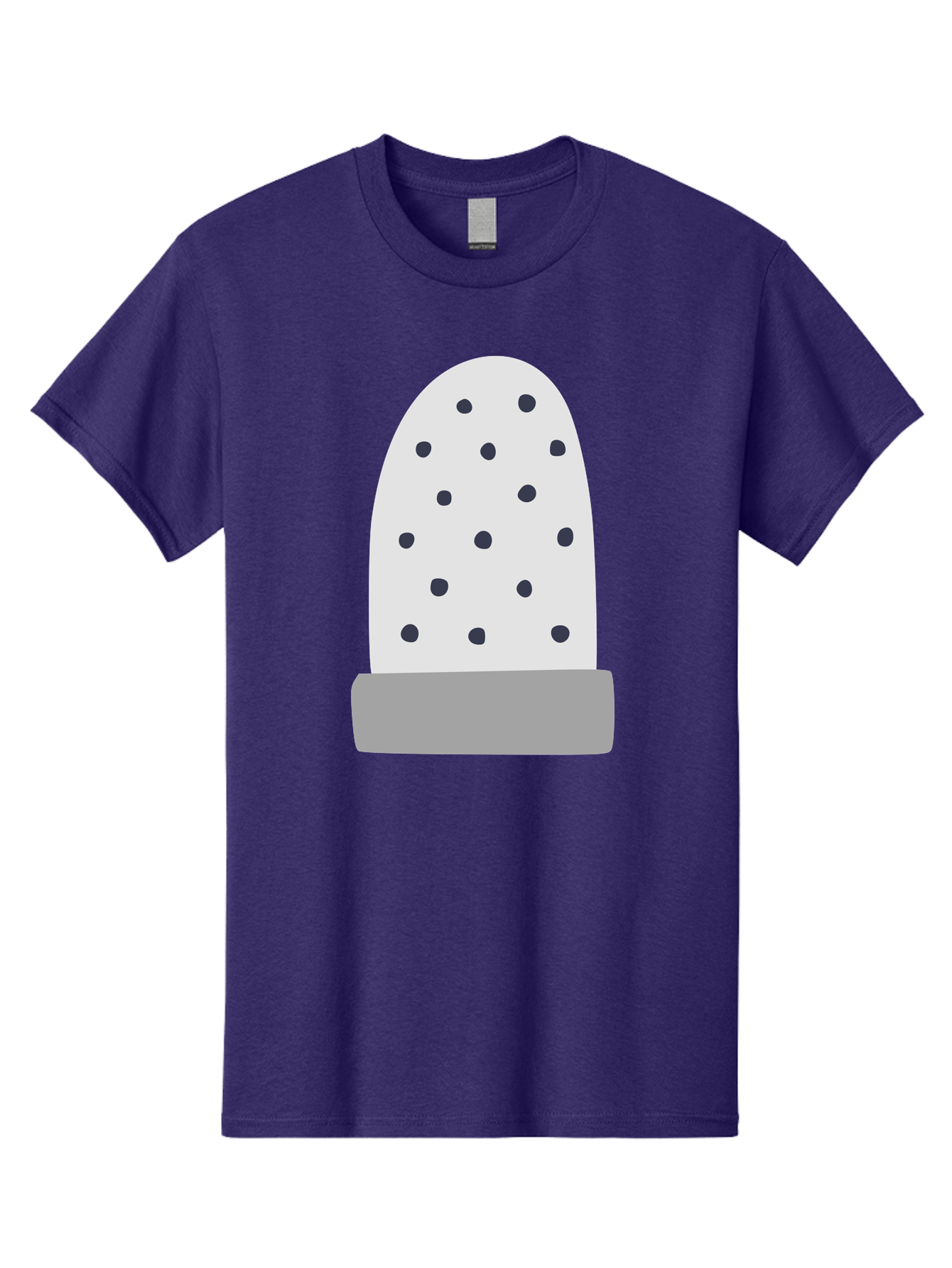 Cactus Men'S Graphic Tee, 100% Cotton, Comfortable Casual Summer Wear, Machine Washable, Cactus Plant, Potted Cactus, White Cactus, Black Dots, Simple Design, Modern Art, Minimalist Style, Abstract Shape, Decorative Element, Aac006