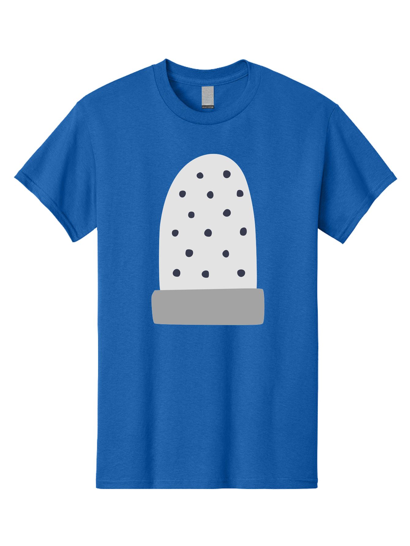 Cactus Men'S Graphic Tee, 100% Cotton, Comfortable Casual Summer Wear, Machine Washable, Cactus Plant, Potted Cactus, White Cactus, Black Dots, Simple Design, Modern Art, Minimalist Style, Abstract Shape, Decorative Element, Aac006