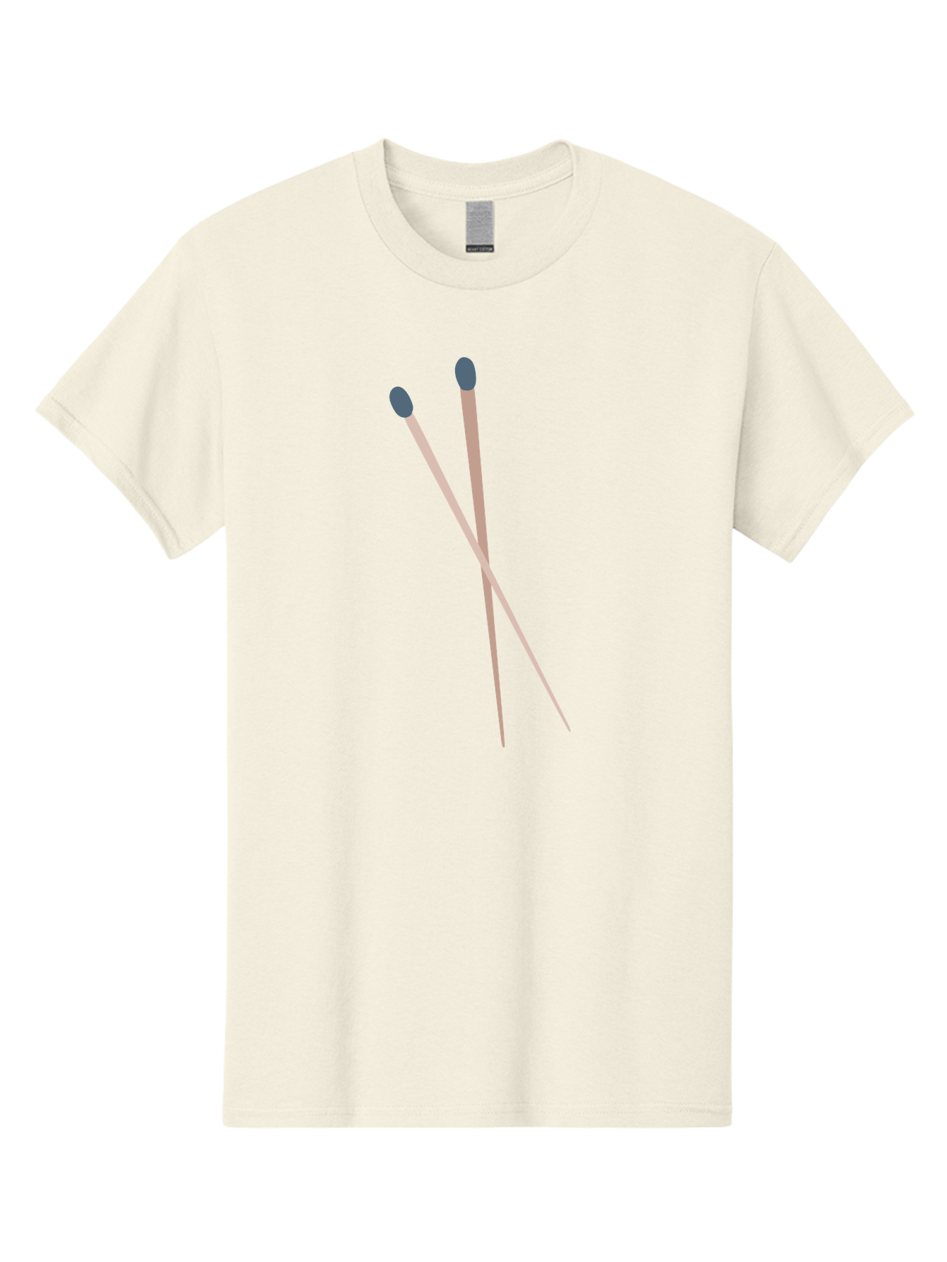 Crossed-Matches Men'S Graphic Tee, 100% Cotton, Comfortable Casual Summer Wear, Machine Washable, Crossed Matches, Matchsticks, Fire Starters, Wooden Sticks, Gray Match Heads, Simple Design, Minimalist Art, Everyday Objects, Fire Safety Aac012