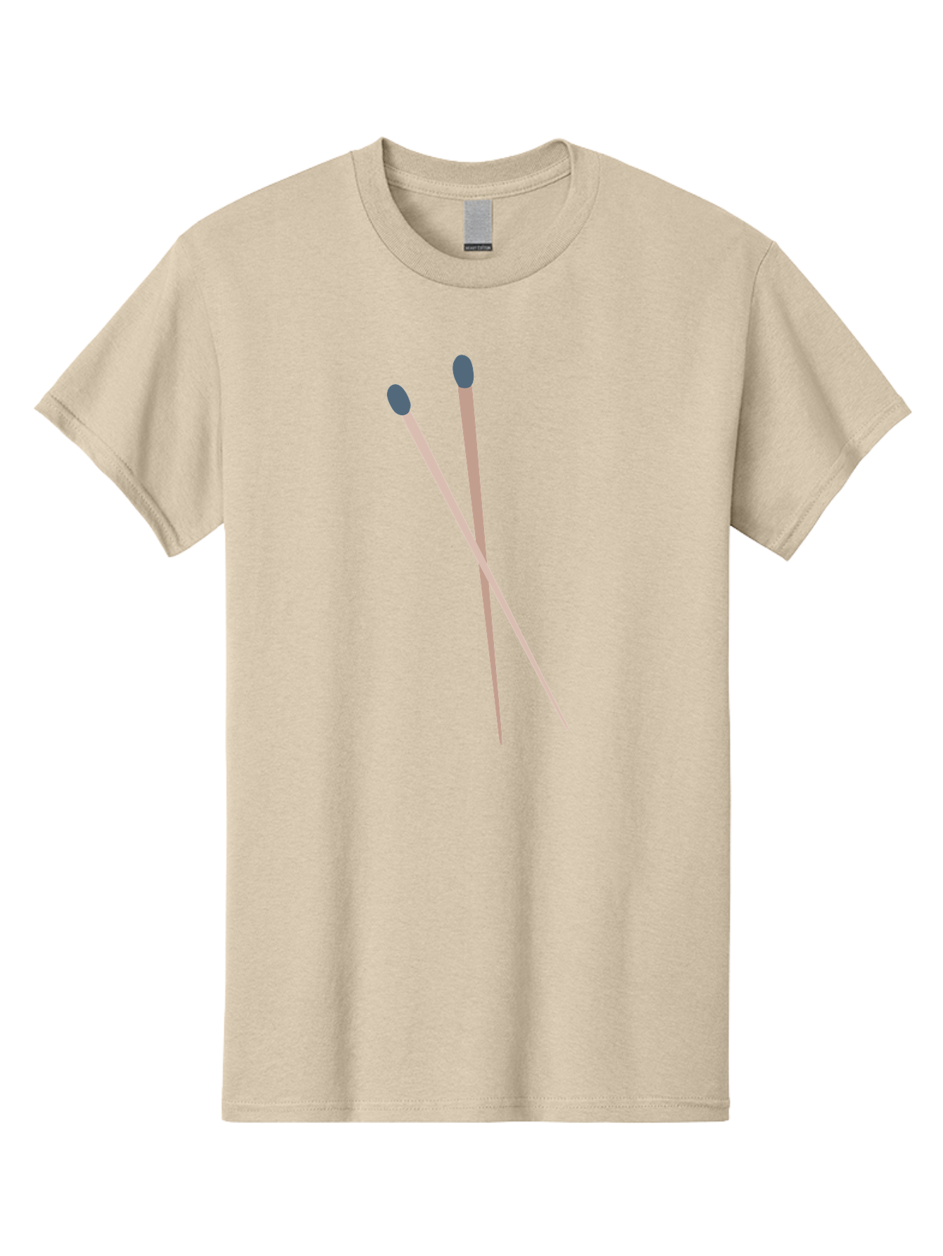 Crossed-Matches Men'S Graphic Tee, 100% Cotton, Comfortable Casual Summer Wear, Machine Washable, Crossed Matches, Matchsticks, Fire Starters, Wooden Sticks, Gray Match Heads, Simple Design, Minimalist Art, Everyday Objects, Fire Safety Aac012