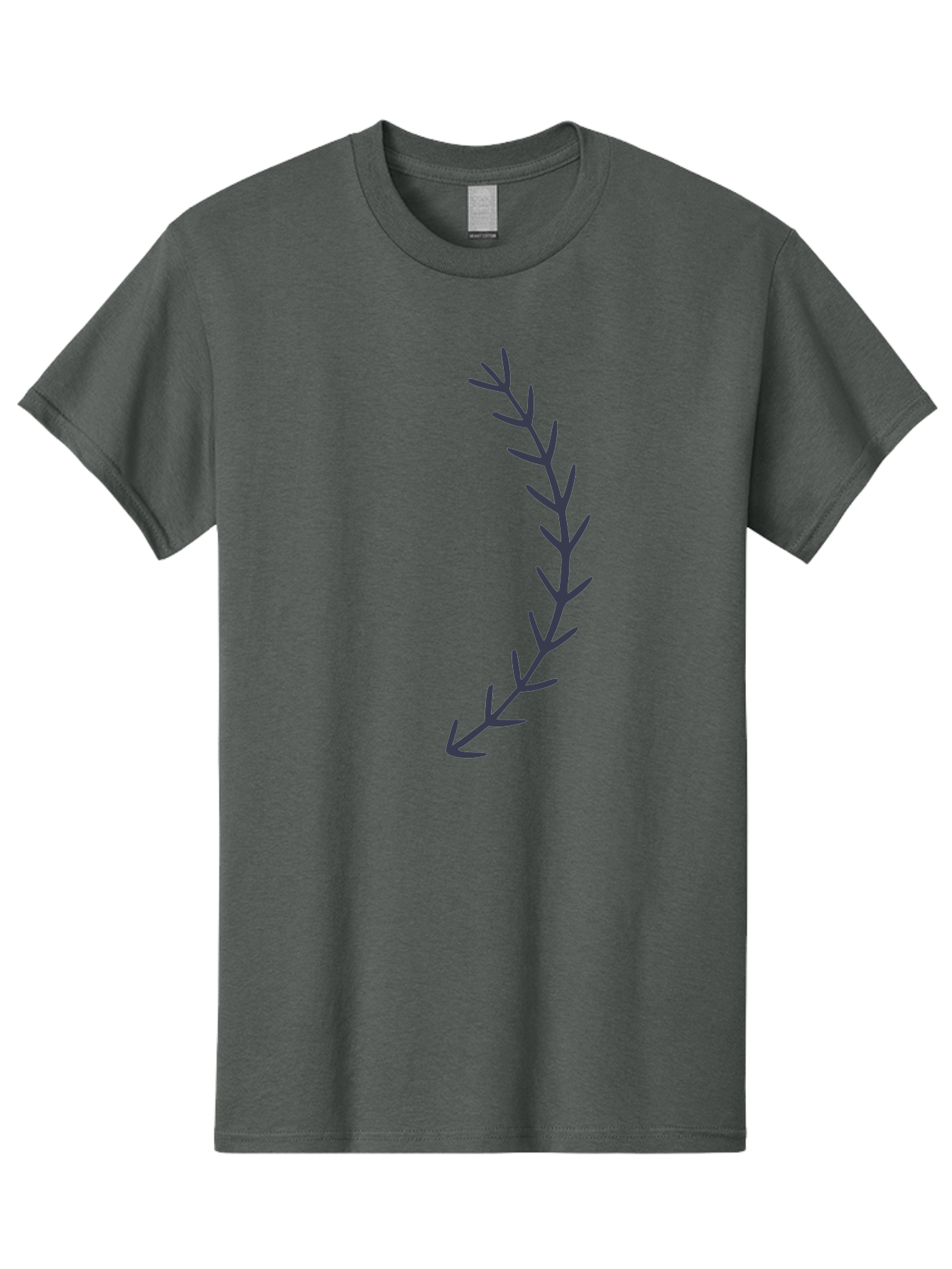 Dark-Purple-Branch Men'S Graphic Tee, 100% Cotton, Comfortable Casual Summer Wear, Machine Washable, Purple Branch Illustration, Simple Design, Minimalist Art, Purple Twig, Leafy Stem, Modern Graphics, Digital Art Aac015