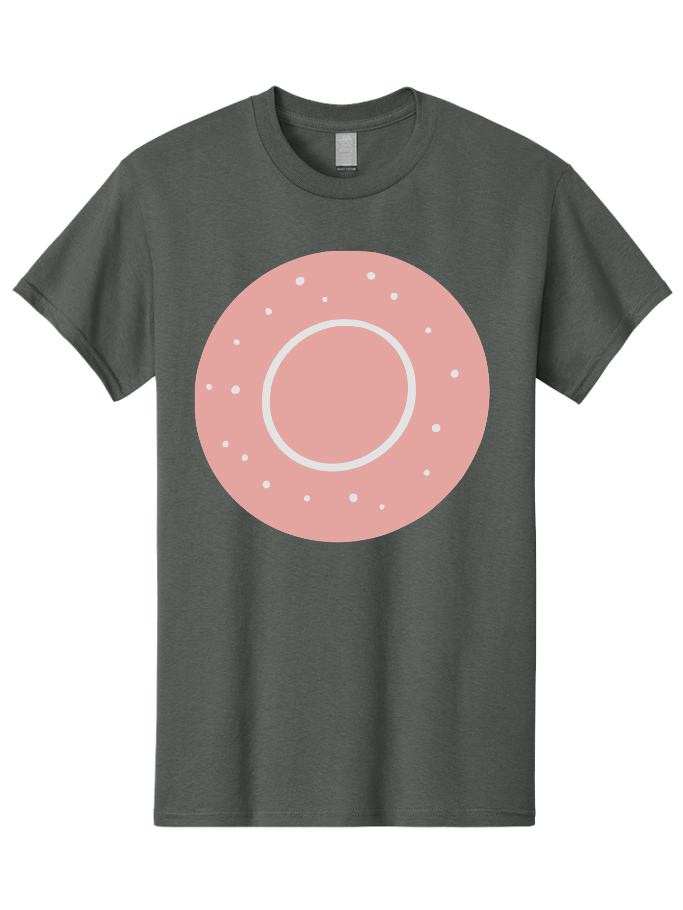 Donut Men'S Graphic Tee, 100% Cotton, Comfortable Casual Summer Wear, Machine Washable, Pink Donut, White Sprinkles, Sweet Treat, Tasty Pastry, Dessert Food, Baked Good, Ring Shaped, Food Illustration, Cute Design Aac019
