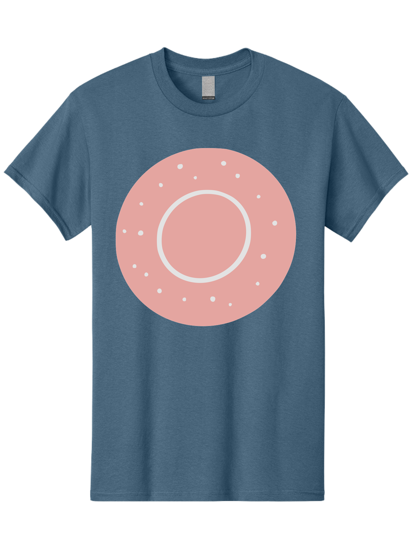 Donut Men'S Graphic Tee, 100% Cotton, Comfortable Casual Summer Wear, Machine Washable, Pink Donut, White Sprinkles, Sweet Treat, Tasty Pastry, Dessert Food, Baked Good, Ring Shaped, Food Illustration, Cute Design Aac019