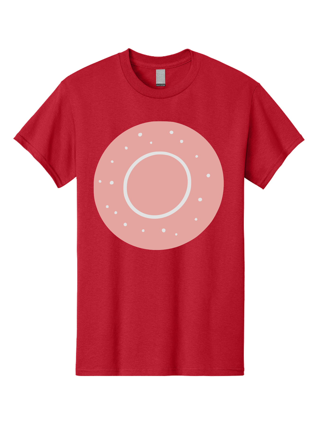 Donut Men'S Graphic Tee, 100% Cotton, Comfortable Casual Summer Wear, Machine Washable, Pink Donut, White Sprinkles, Sweet Treat, Tasty Pastry, Dessert Food, Baked Good, Ring Shaped, Food Illustration, Cute Design Aac019