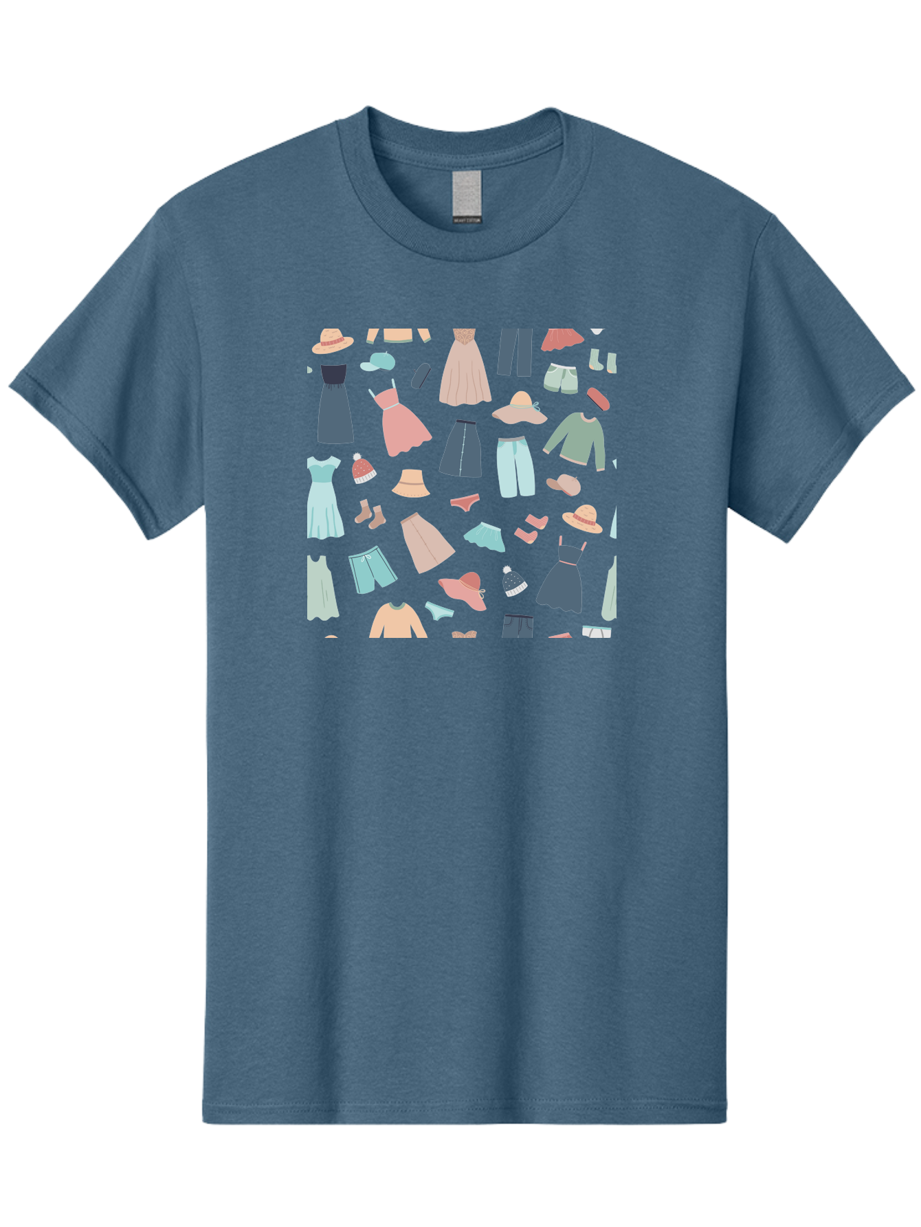 Fashion-Clothing Men'S Graphic Tee, 100% Cotton, Comfortable Casual Summer Wear, Machine Washable, Assorted Clothing Items, Pastel Colors, Fashion Accessories, Hats, Dresses, Tops, Pants, Shorts, Shoes, Casual Wear, Relaxed Fit, Aac031