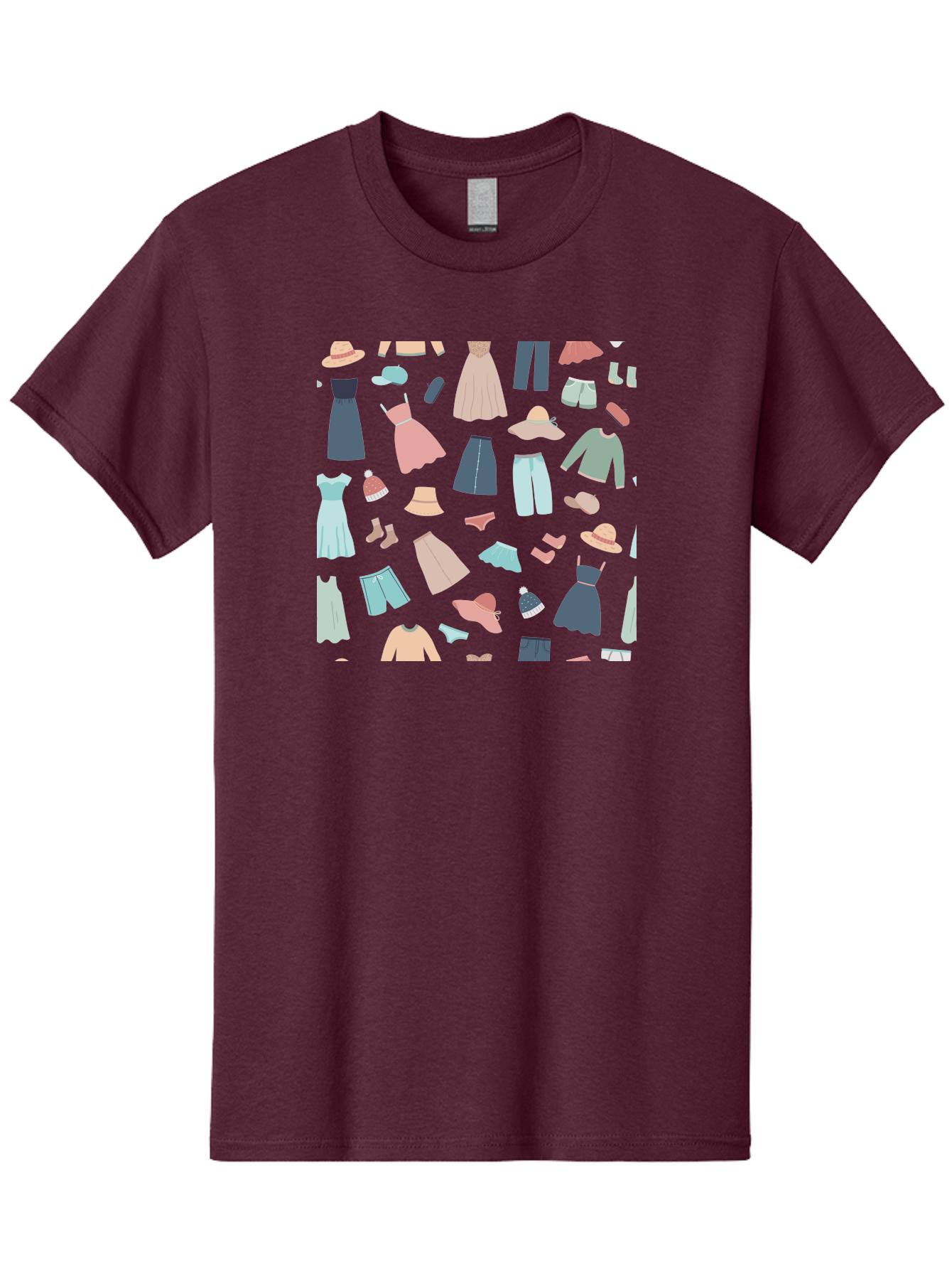 Fashion-Clothing Men'S Graphic Tee, 100% Cotton, Comfortable Casual Summer Wear, Machine Washable, Assorted Clothing Items, Pastel Colors, Fashion Accessories, Hats, Dresses, Tops, Pants, Shorts, Shoes, Casual Wear, Relaxed Fit, Aac031