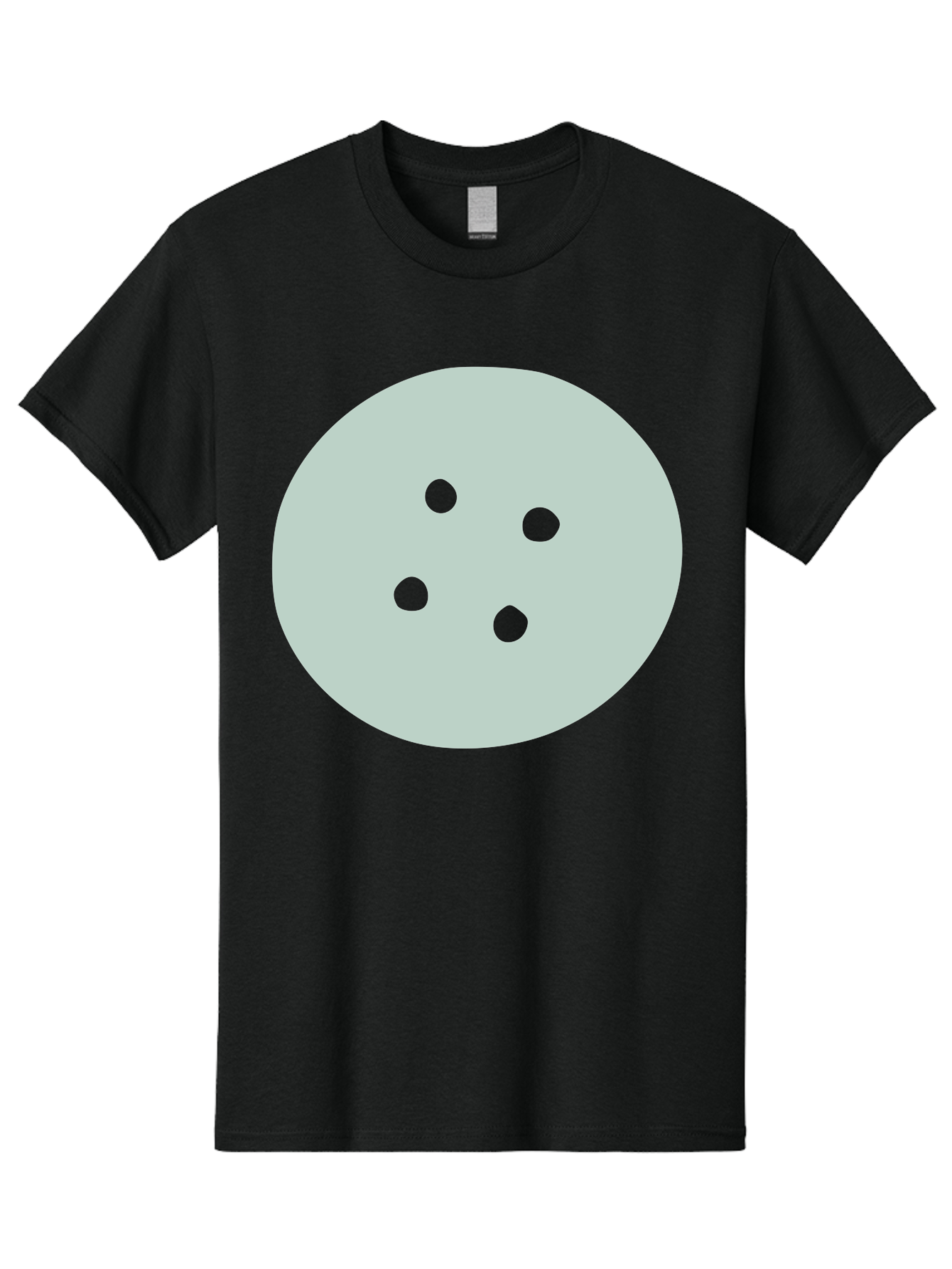 Four-Dots Men'S Graphic Tee, 100% Cotton, Comfortable Casual Summer Wear, Machine Washable, Simple Graphic, Minimalist Design, Four Green Dots, Circular Composition, Geometric Pattern, Modern Art, Abstract Shape Aac036