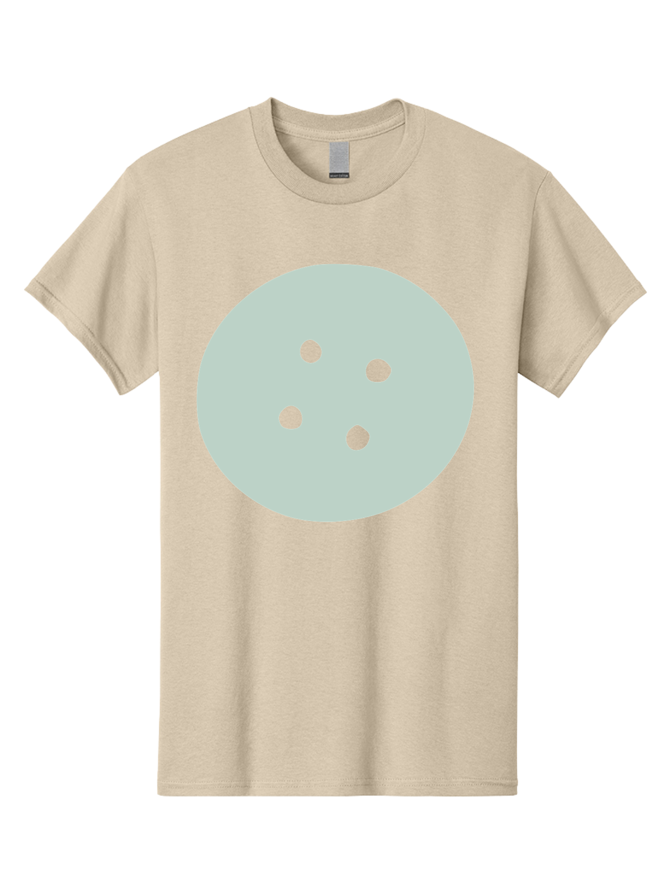 Four-Dots Men'S Graphic Tee, 100% Cotton, Comfortable Casual Summer Wear, Machine Washable, Simple Graphic, Minimalist Design, Four Green Dots, Circular Composition, Geometric Pattern, Modern Art, Abstract Shape Aac036