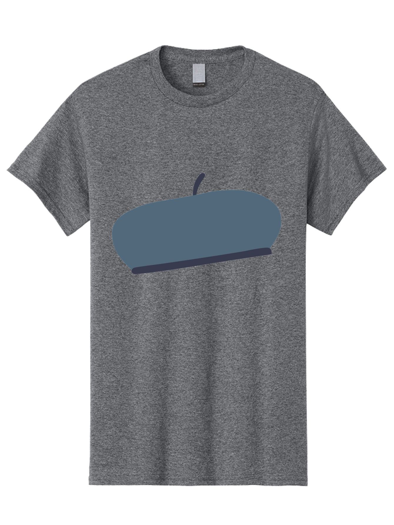 Gray-Apple Men'S Graphic Tee, 100% Cotton, Comfortable Casual Summer Wear, Machine Washable, Gray Apple, Stylized Fruit, Simple Illustration, Minimalist Design, Fruit Icon, Digital Art Aac038