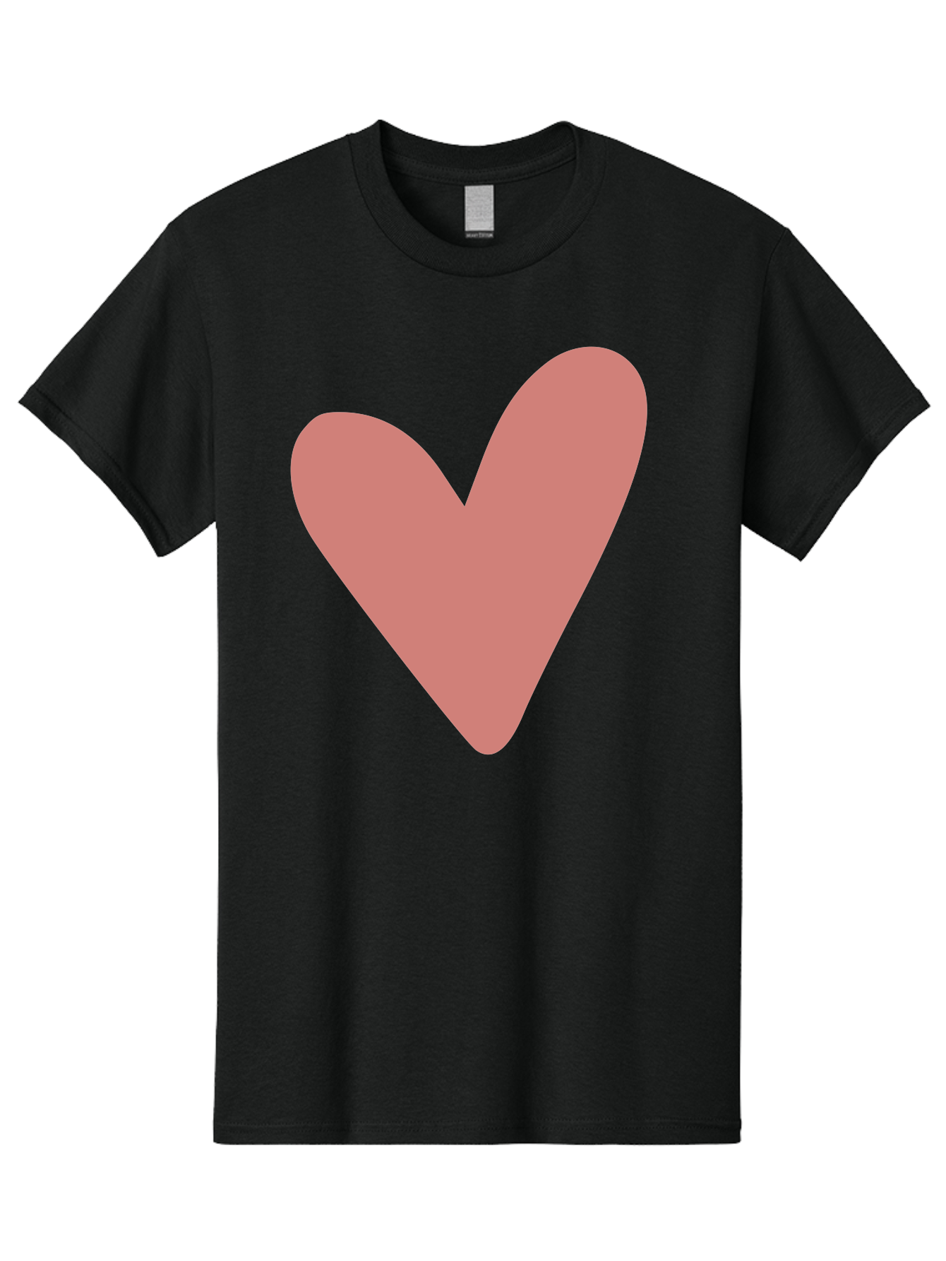Heart Men'S Graphic Tee, 100% Cotton, Comfortable Casual Summer Wear, Machine Washable, Pink Heart, Love Symbol, Heart Icon, Cute Design, Minimalist Art, Simple Heart, Pink Color, Heart Shape Aac048