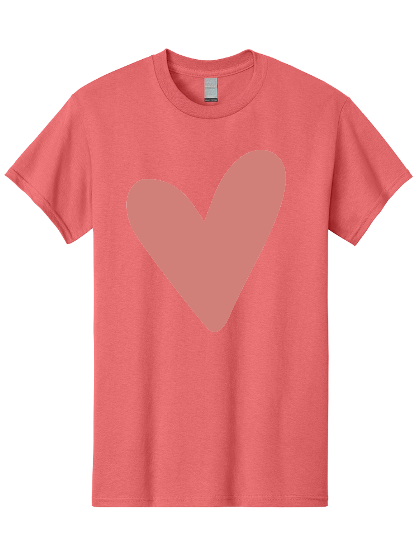 Heart Men'S Graphic Tee, 100% Cotton, Comfortable Casual Summer Wear, Machine Washable, Pink Heart, Love Symbol, Heart Icon, Cute Design, Minimalist Art, Simple Heart, Pink Color, Heart Shape Aac048