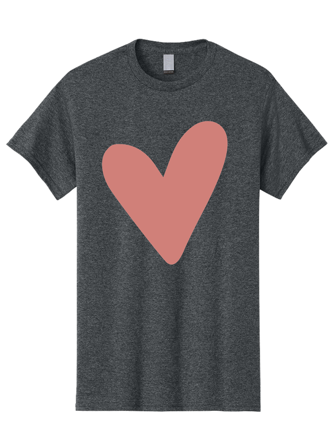 Heart Men'S Graphic Tee, 100% Cotton, Comfortable Casual Summer Wear, Machine Washable, Pink Heart, Love Symbol, Heart Icon, Cute Design, Minimalist Art, Simple Heart, Pink Color, Heart Shape Aac048