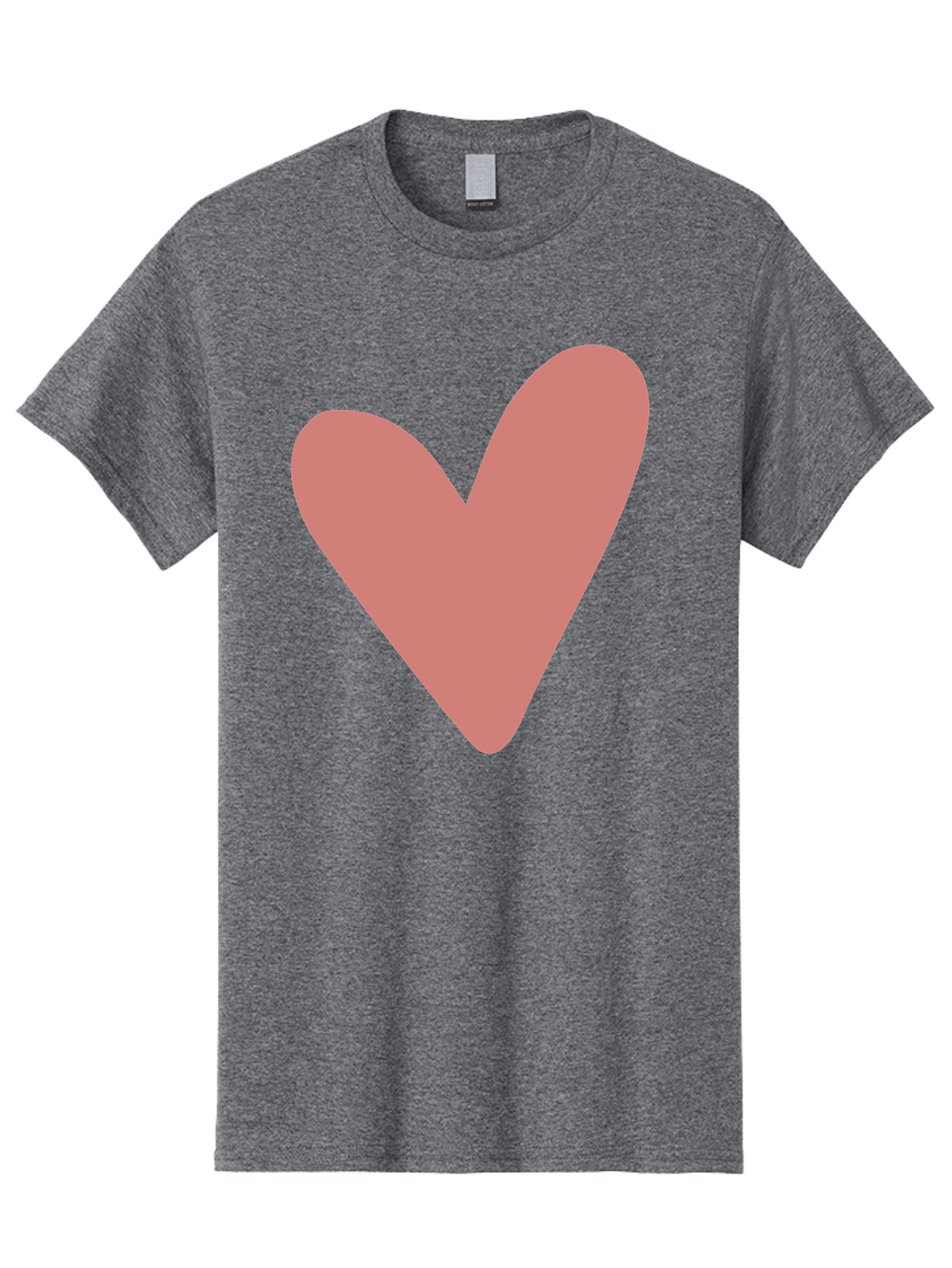 Heart Men'S Graphic Tee, 100% Cotton, Comfortable Casual Summer Wear, Machine Washable, Pink Heart, Love Symbol, Heart Icon, Cute Design, Minimalist Art, Simple Heart, Pink Color, Heart Shape Aac048