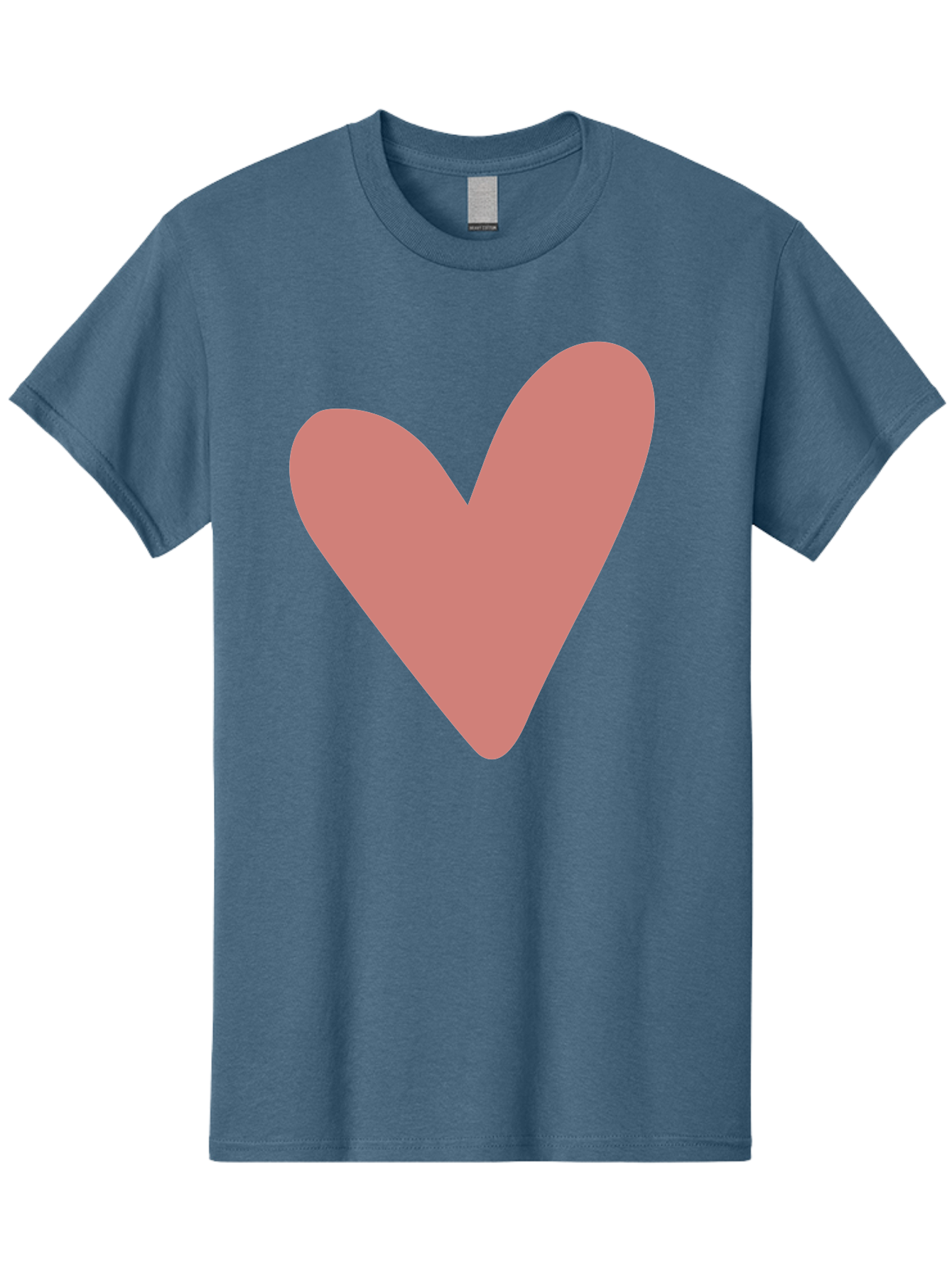 Heart Men'S Graphic Tee, 100% Cotton, Comfortable Casual Summer Wear, Machine Washable, Pink Heart, Love Symbol, Heart Icon, Cute Design, Minimalist Art, Simple Heart, Pink Color, Heart Shape Aac048
