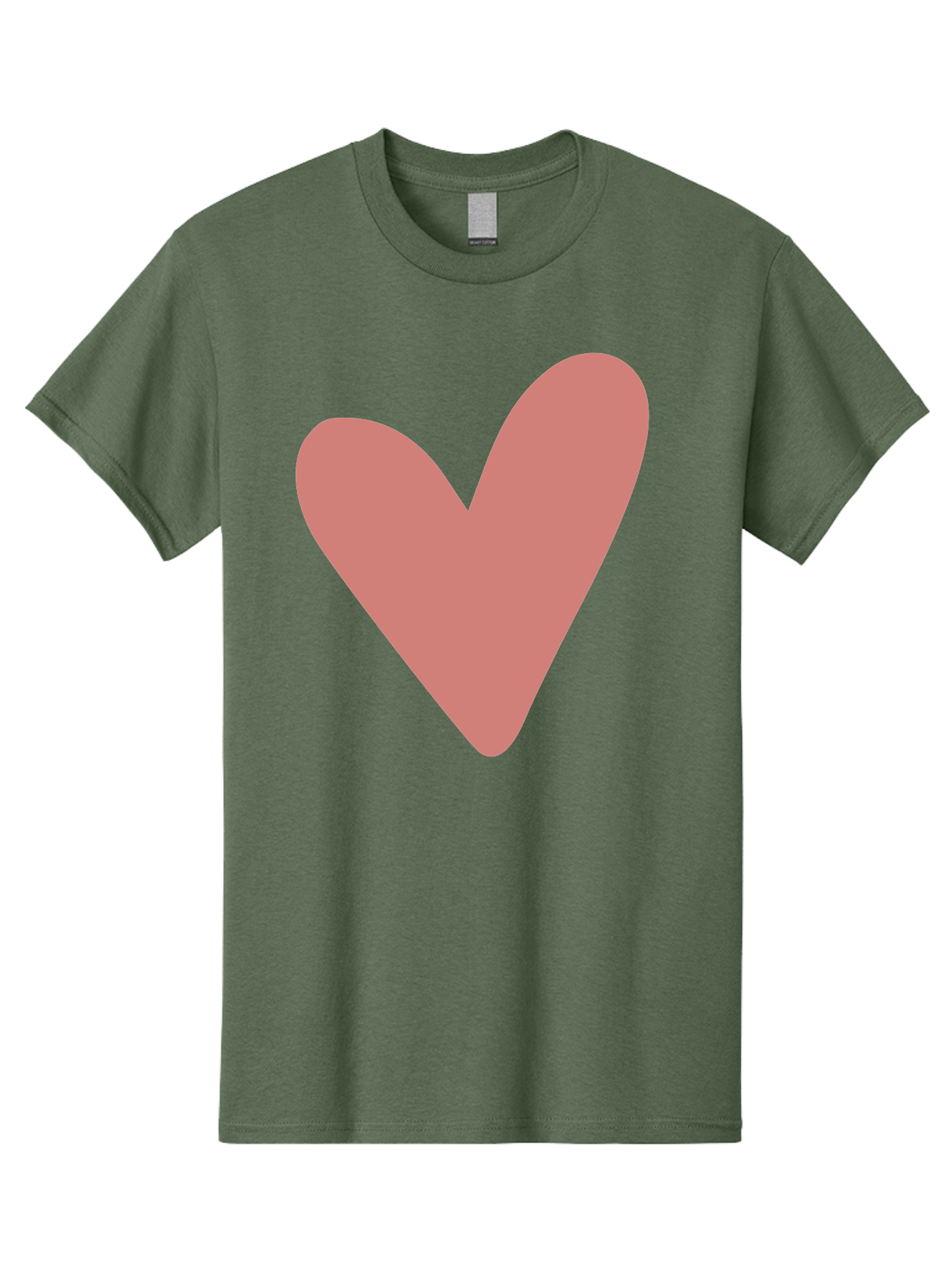 Heart Men'S Graphic Tee, 100% Cotton, Comfortable Casual Summer Wear, Machine Washable, Pink Heart, Love Symbol, Heart Icon, Cute Design, Minimalist Art, Simple Heart, Pink Color, Heart Shape Aac048