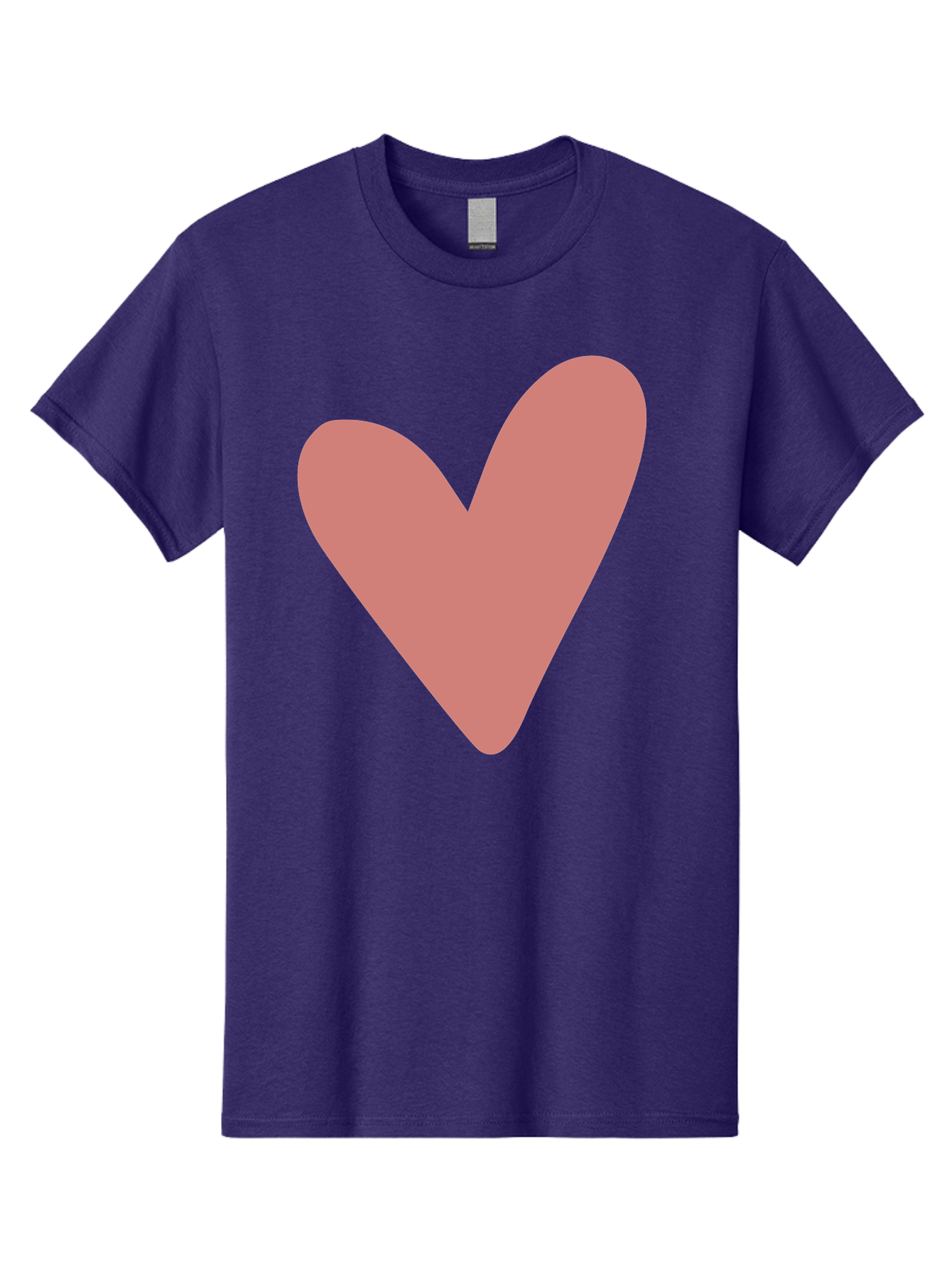 Heart Men'S Graphic Tee, 100% Cotton, Comfortable Casual Summer Wear, Machine Washable, Pink Heart, Love Symbol, Heart Icon, Cute Design, Minimalist Art, Simple Heart, Pink Color, Heart Shape Aac048
