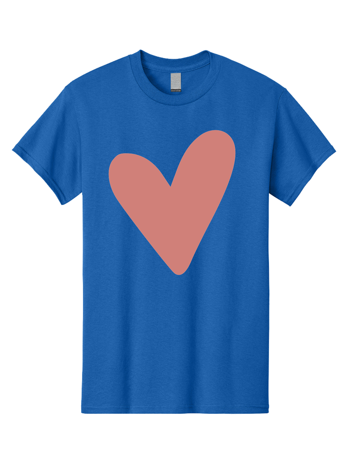 Heart Men'S Graphic Tee, 100% Cotton, Comfortable Casual Summer Wear, Machine Washable, Pink Heart, Love Symbol, Heart Icon, Cute Design, Minimalist Art, Simple Heart, Pink Color, Heart Shape Aac048