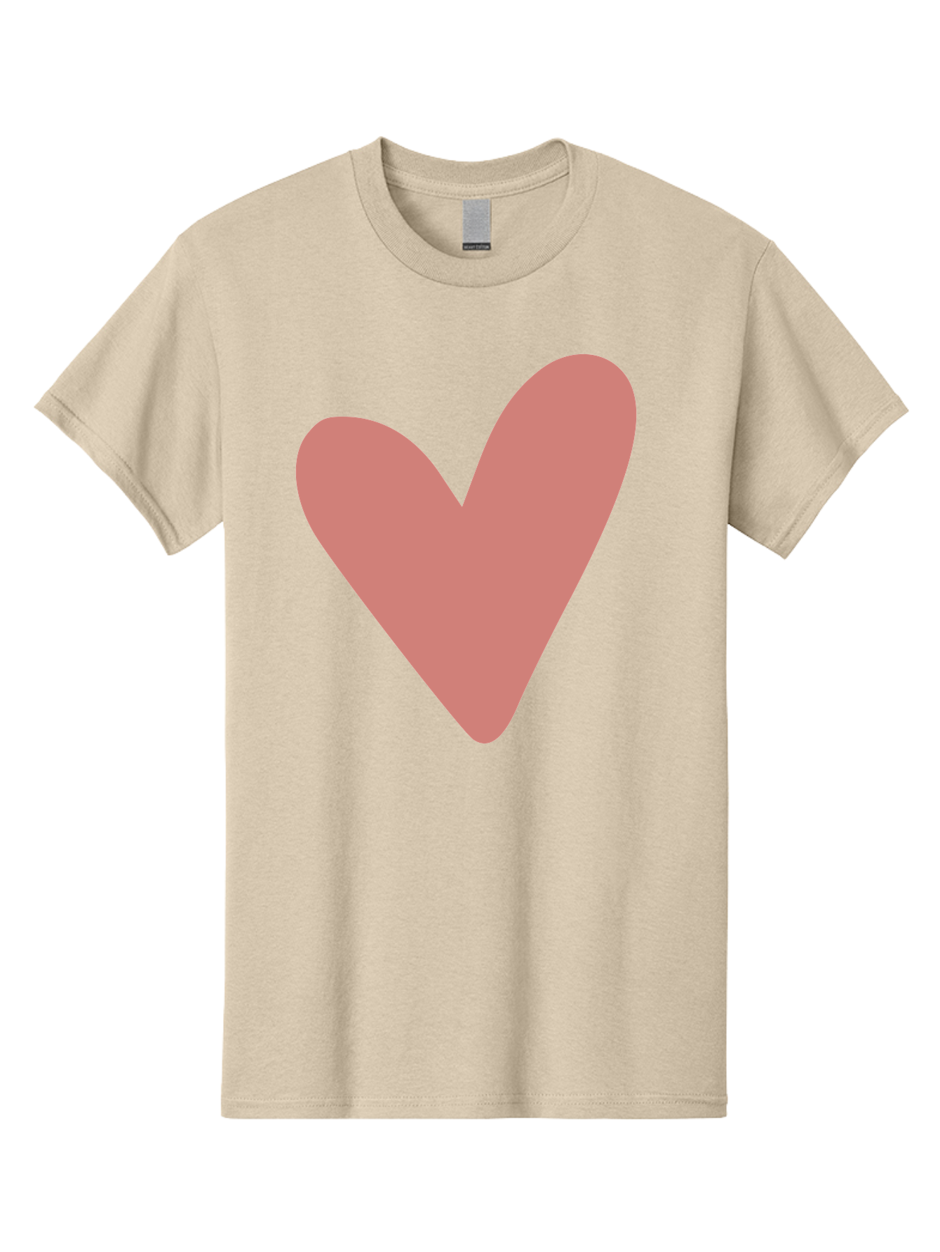 Heart Men'S Graphic Tee, 100% Cotton, Comfortable Casual Summer Wear, Machine Washable, Pink Heart, Love Symbol, Heart Icon, Cute Design, Minimalist Art, Simple Heart, Pink Color, Heart Shape Aac048