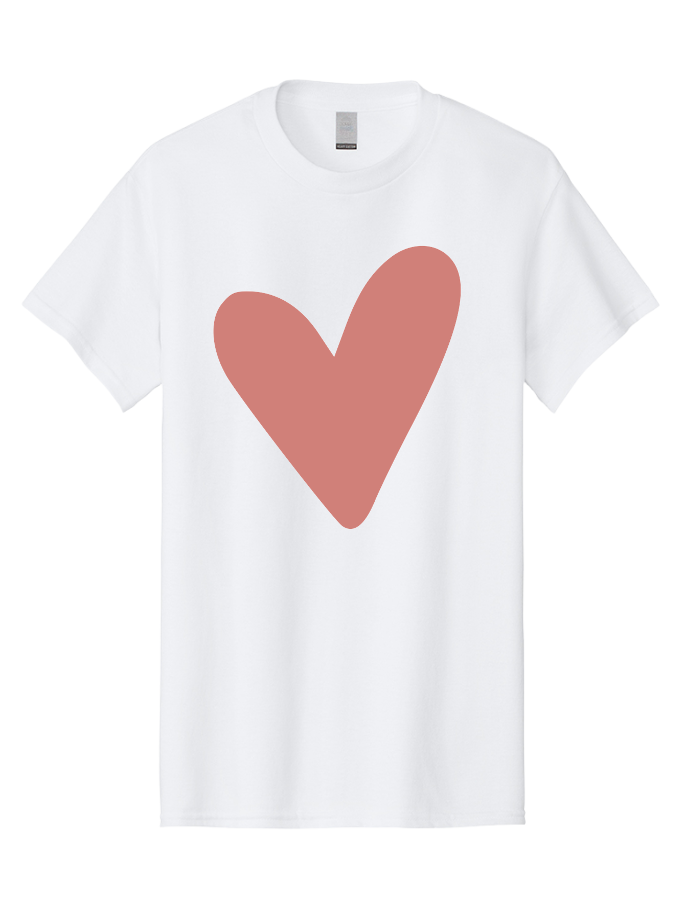 Heart Men'S Graphic Tee, 100% Cotton, Comfortable Casual Summer Wear, Machine Washable, Pink Heart, Love Symbol, Heart Icon, Cute Design, Minimalist Art, Simple Heart, Pink Color, Heart Shape Aac048