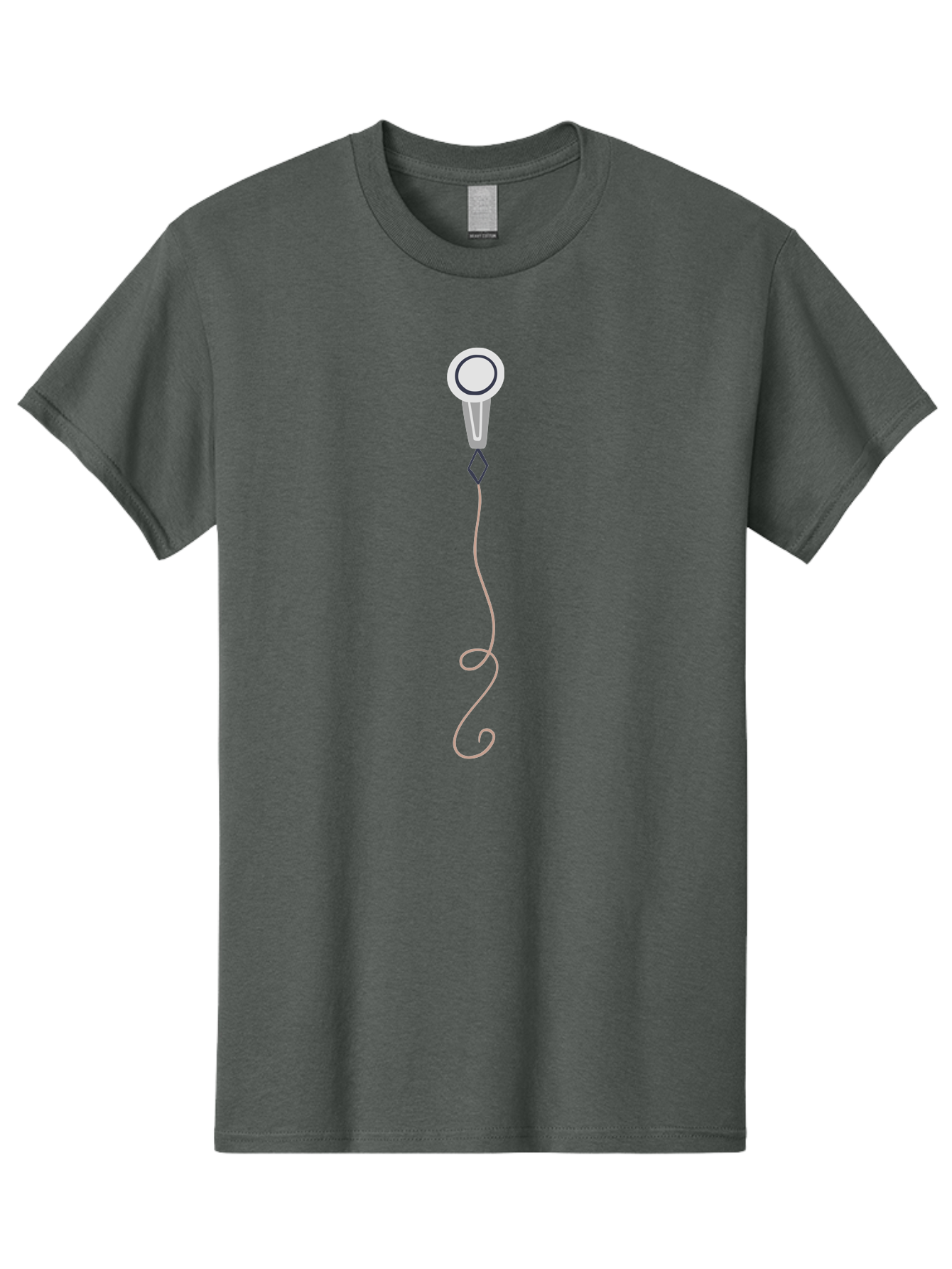 Microphone Men'S Graphic Tee, 100% Cotton, Comfortable Casual Summer Wear, Machine Washable, Simple Microphone, Modern Design, Minimalist Style, Wired Mic, Singing, Music Performance, Audio Equipment, Cartoon Illustration, Simple Shapes Aac057