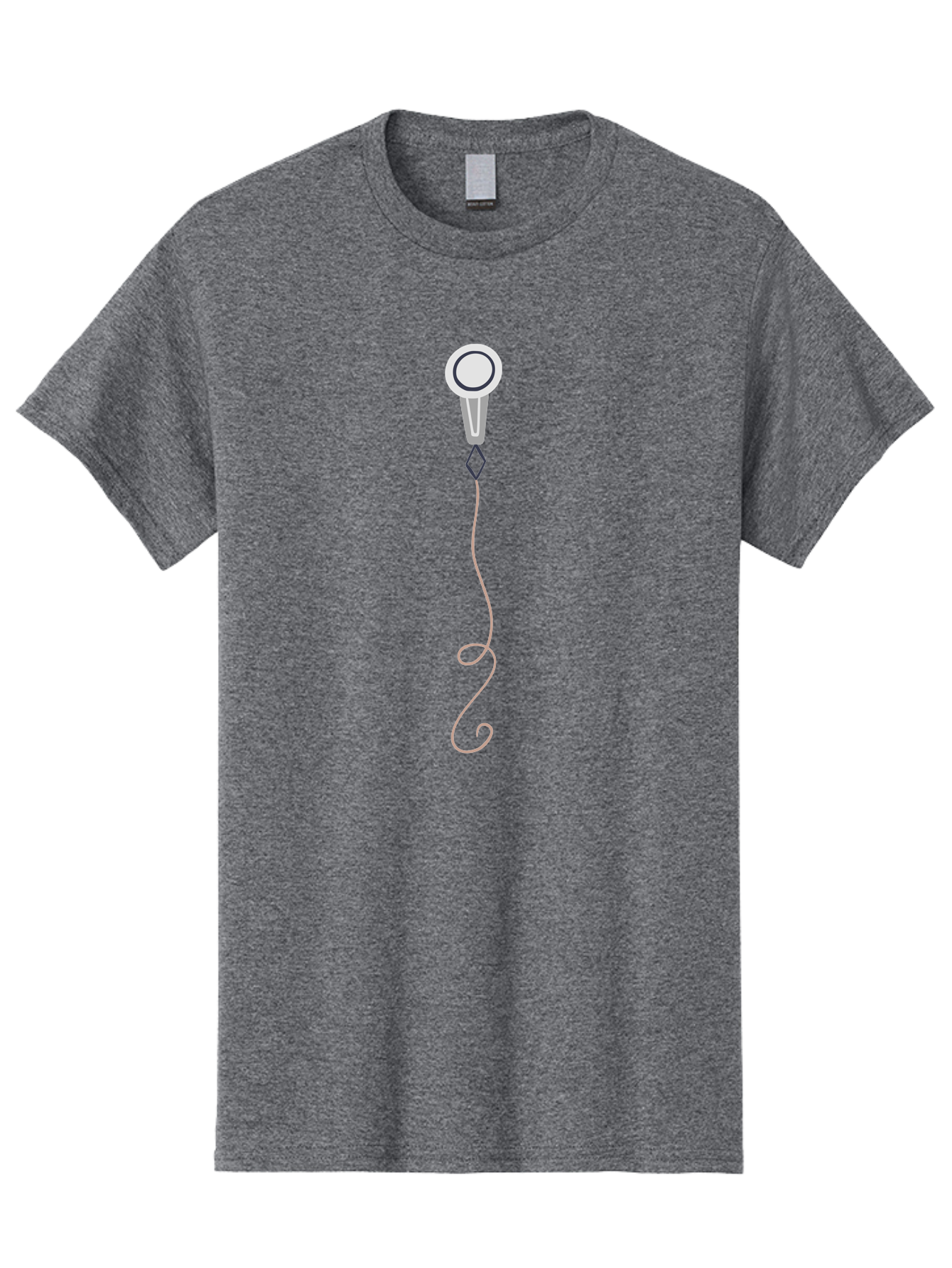 Microphone Men'S Graphic Tee, 100% Cotton, Comfortable Casual Summer Wear, Machine Washable, Simple Microphone, Modern Design, Minimalist Style, Wired Mic, Singing, Music Performance, Audio Equipment, Cartoon Illustration, Simple Shapes Aac057