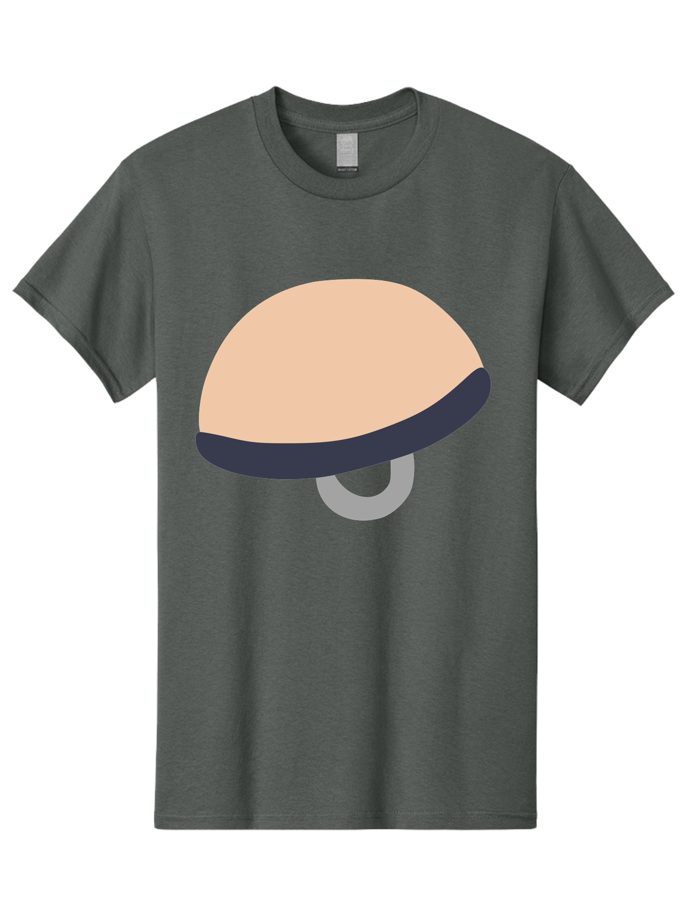 Mushroom Men'S Graphic Tee, 100% Cotton, Comfortable Casual Summer Wear, Machine Washable, Bicycle Seat, Bike Accessories, Cycling Equipment, Saddle Design, Bike Parts, Cycling Gear, Bicycle Component Aac058