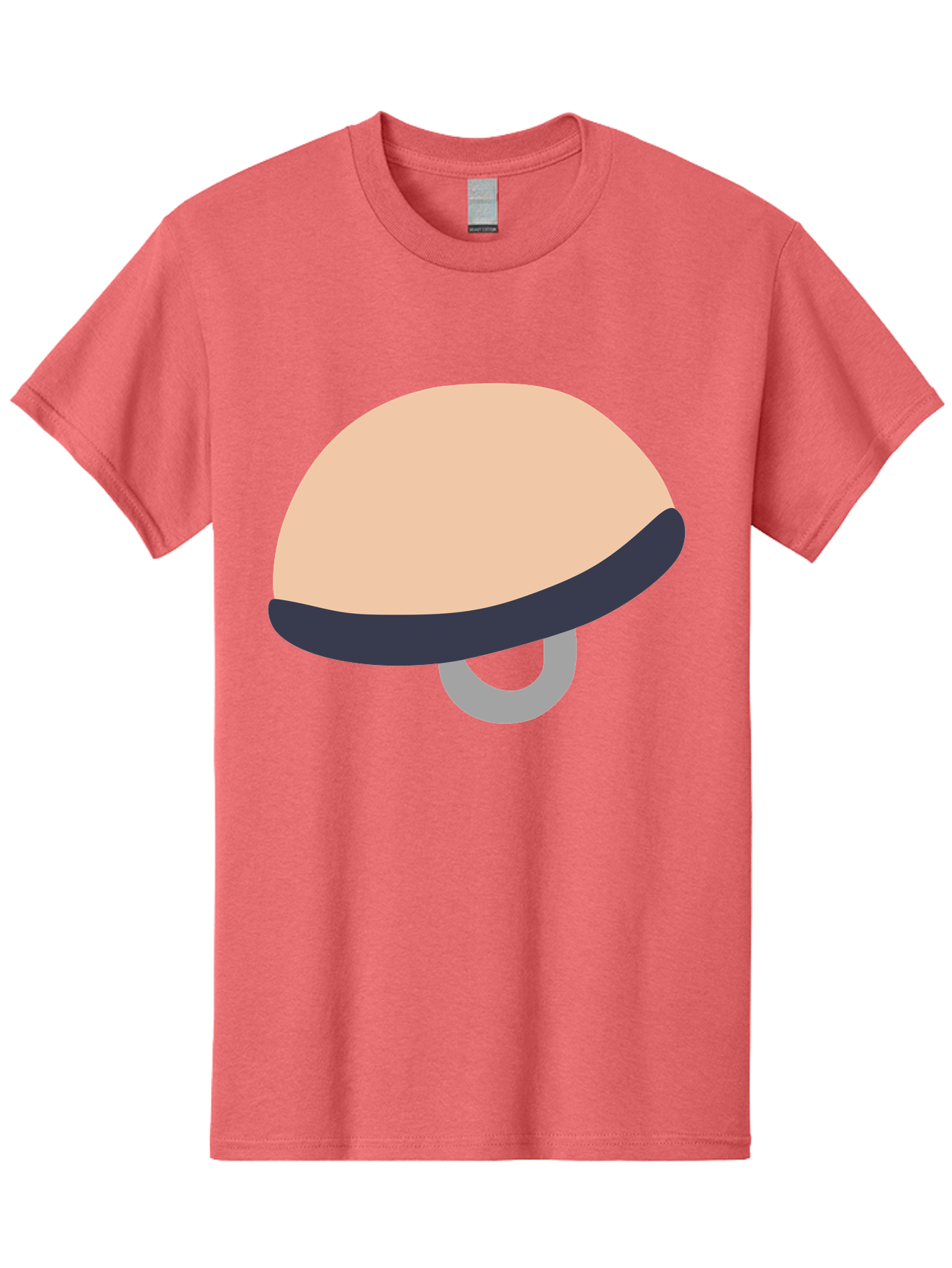 Mushroom Men'S Graphic Tee, 100% Cotton, Comfortable Casual Summer Wear, Machine Washable, Bicycle Seat, Bike Accessories, Cycling Equipment, Saddle Design, Bike Parts, Cycling Gear, Bicycle Component Aac058