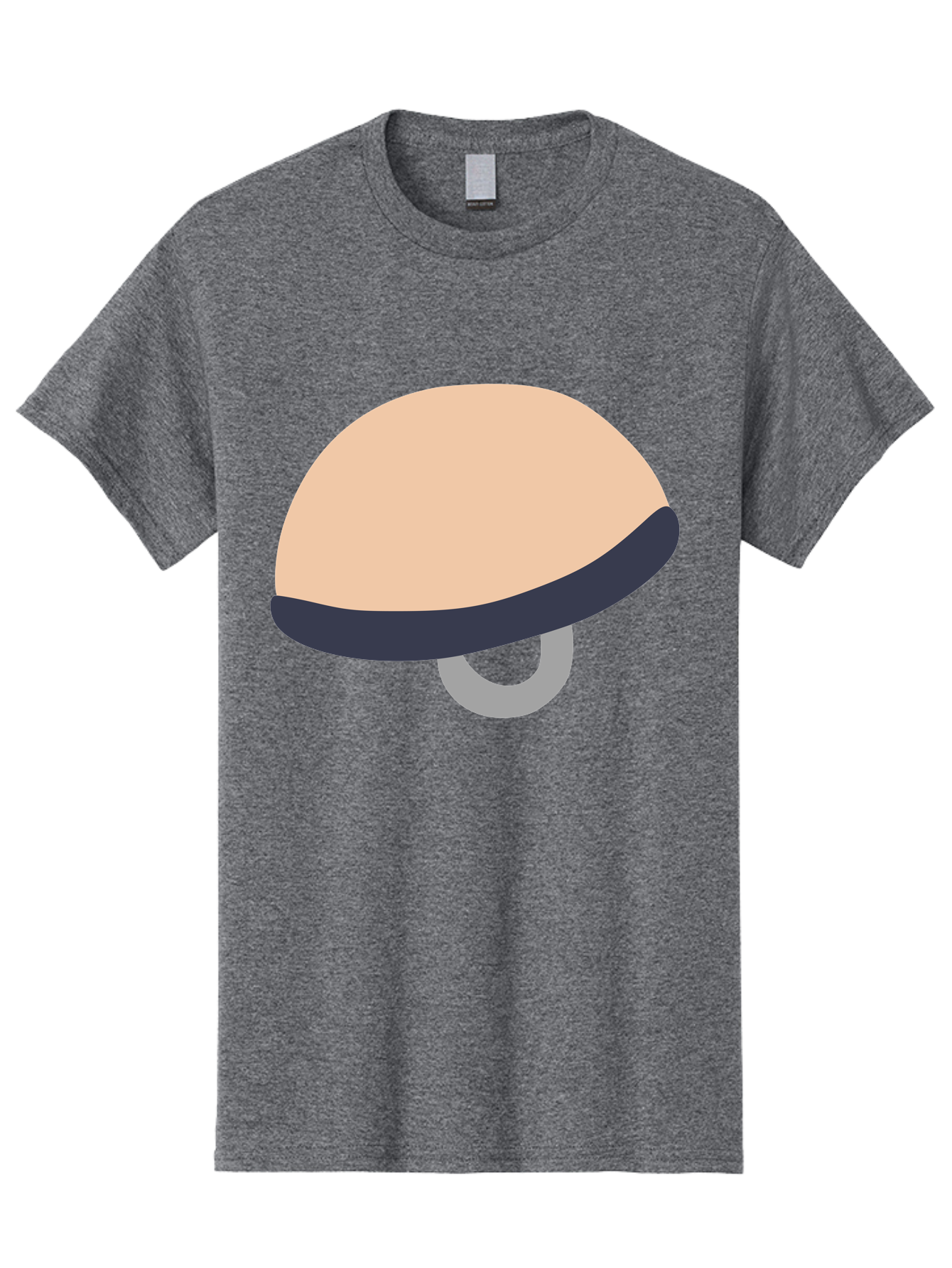 Mushroom Men'S Graphic Tee, 100% Cotton, Comfortable Casual Summer Wear, Machine Washable, Bicycle Seat, Bike Accessories, Cycling Equipment, Saddle Design, Bike Parts, Cycling Gear, Bicycle Component Aac058