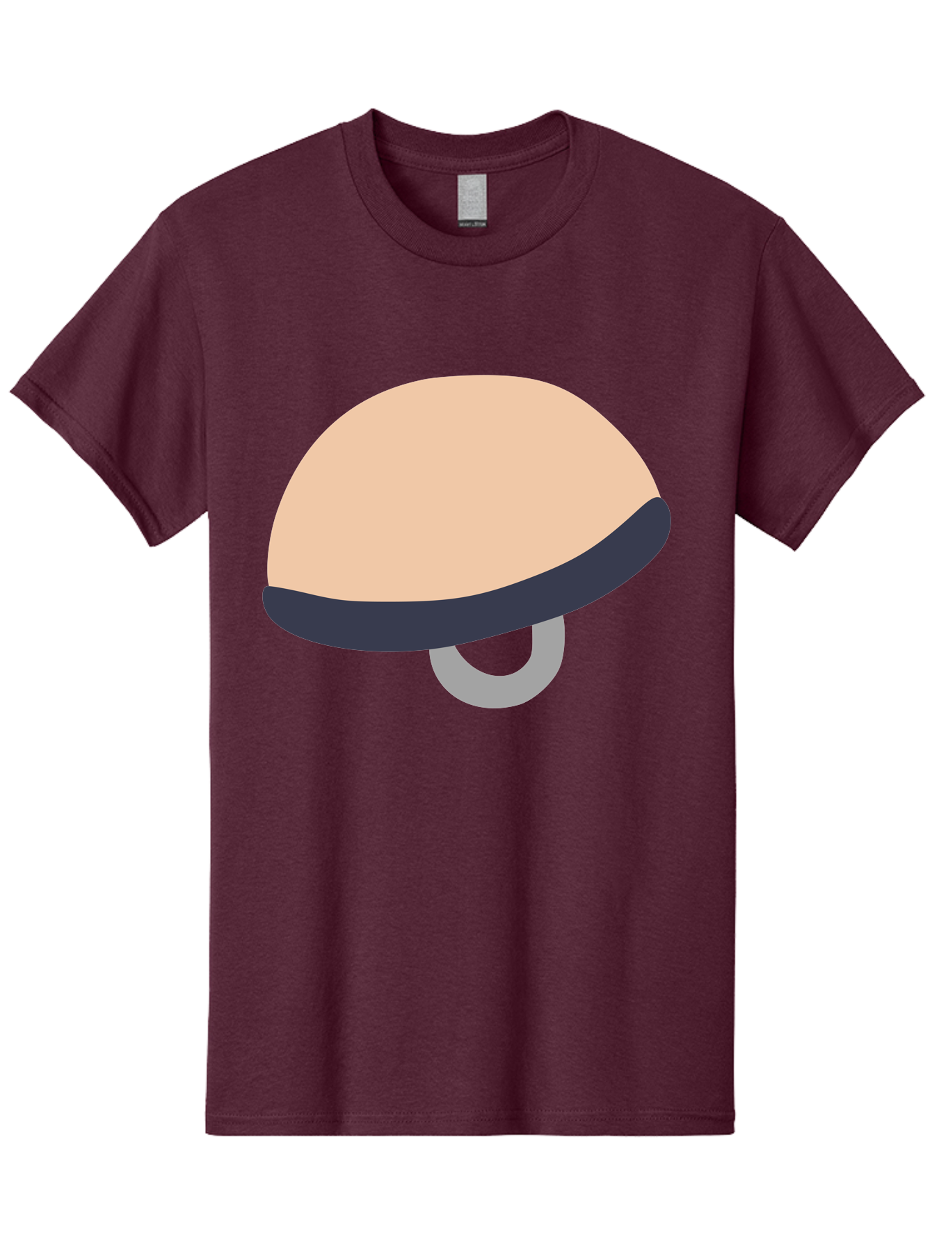 Mushroom Men'S Graphic Tee, 100% Cotton, Comfortable Casual Summer Wear, Machine Washable, Bicycle Seat, Bike Accessories, Cycling Equipment, Saddle Design, Bike Parts, Cycling Gear, Bicycle Component Aac058