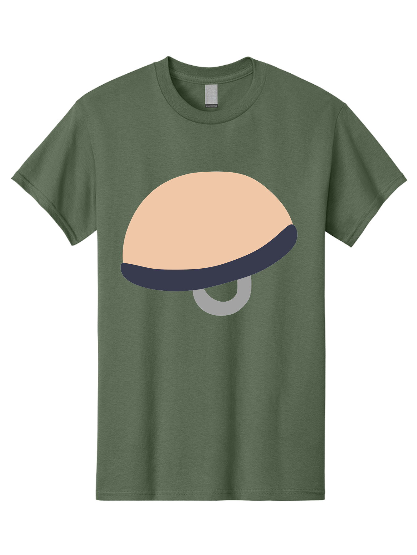 Mushroom Men'S Graphic Tee, 100% Cotton, Comfortable Casual Summer Wear, Machine Washable, Bicycle Seat, Bike Accessories, Cycling Equipment, Saddle Design, Bike Parts, Cycling Gear, Bicycle Component Aac058