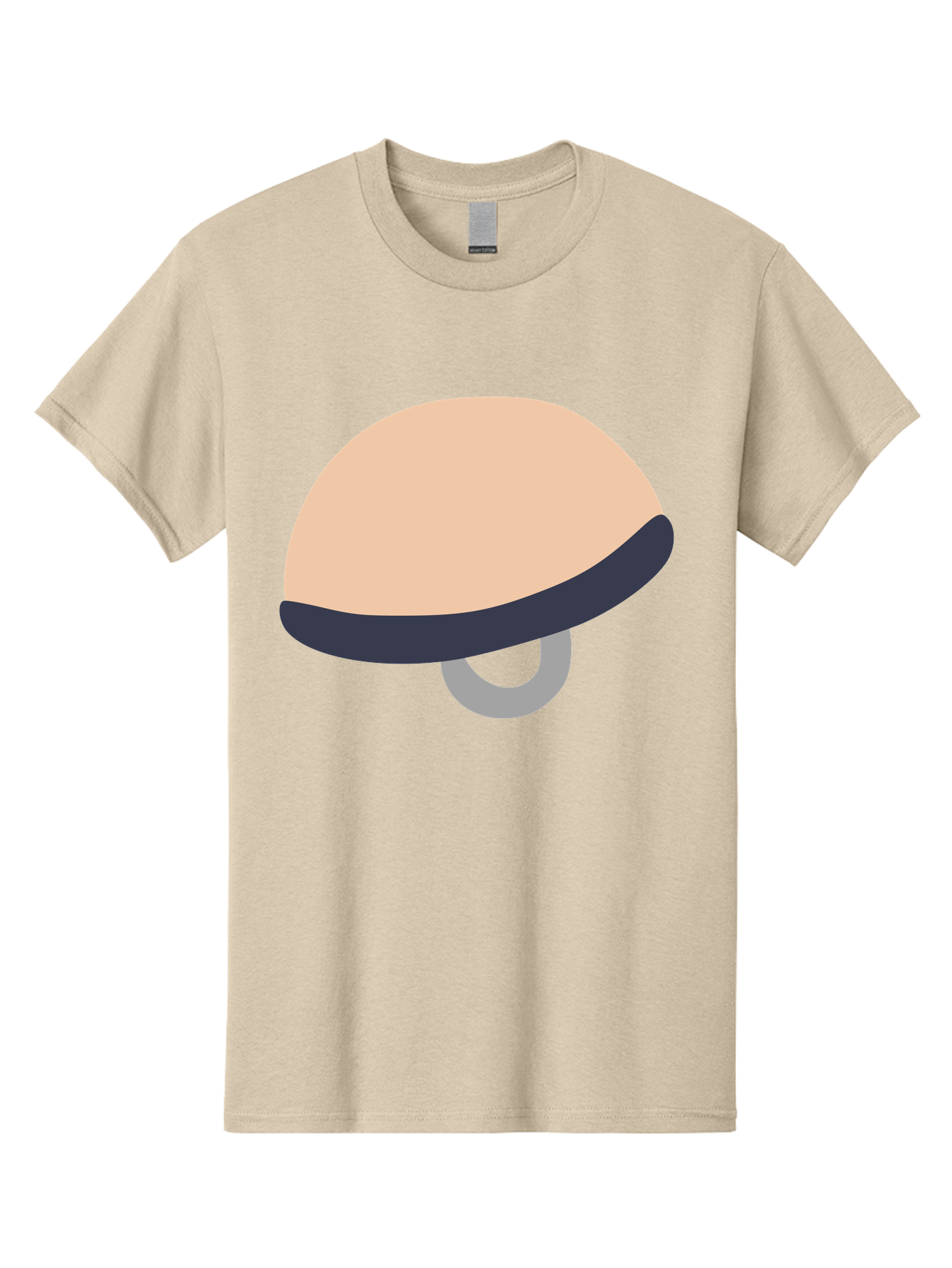 Mushroom Men'S Graphic Tee, 100% Cotton, Comfortable Casual Summer Wear, Machine Washable, Bicycle Seat, Bike Accessories, Cycling Equipment, Saddle Design, Bike Parts, Cycling Gear, Bicycle Component Aac058