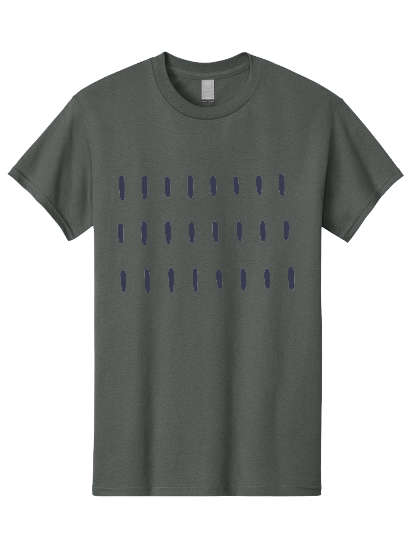 Oval-Pattern Men'S Graphic Tee, 100% Cotton, Comfortable Casual Summer Wear, Machine Washable, Pattern Of Gray Ovals, Repeating Design, Abstract Shapes, Minimalist Art, Geometric Shapes, Simple Texture, Gray Shapes On Green Aac063